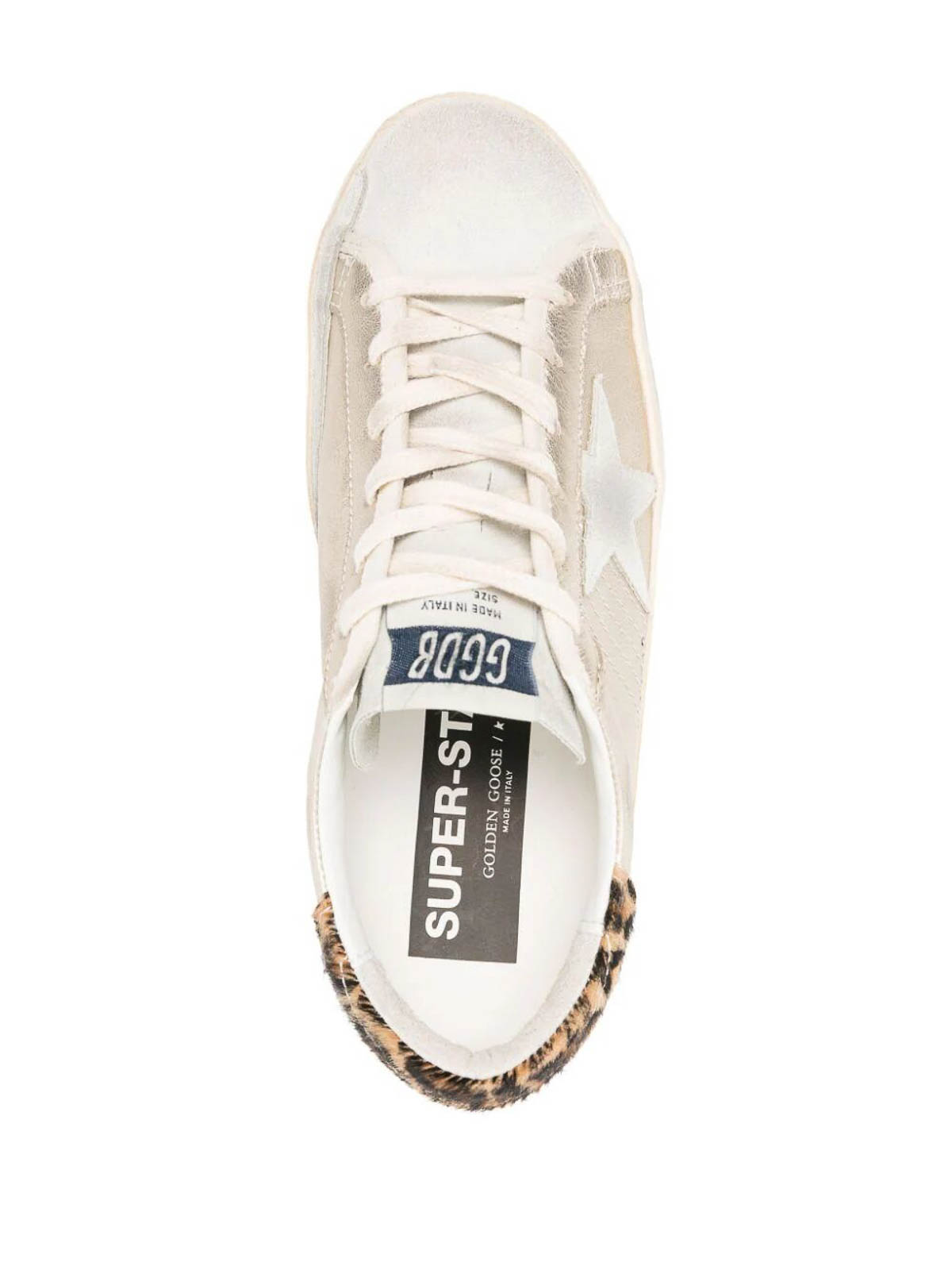 Shop Golden Goose Super-star Sneakers In Metallic