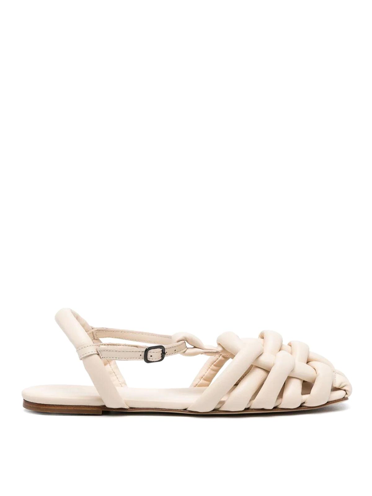Shop Hereu Cabersa Flat Sandals In White