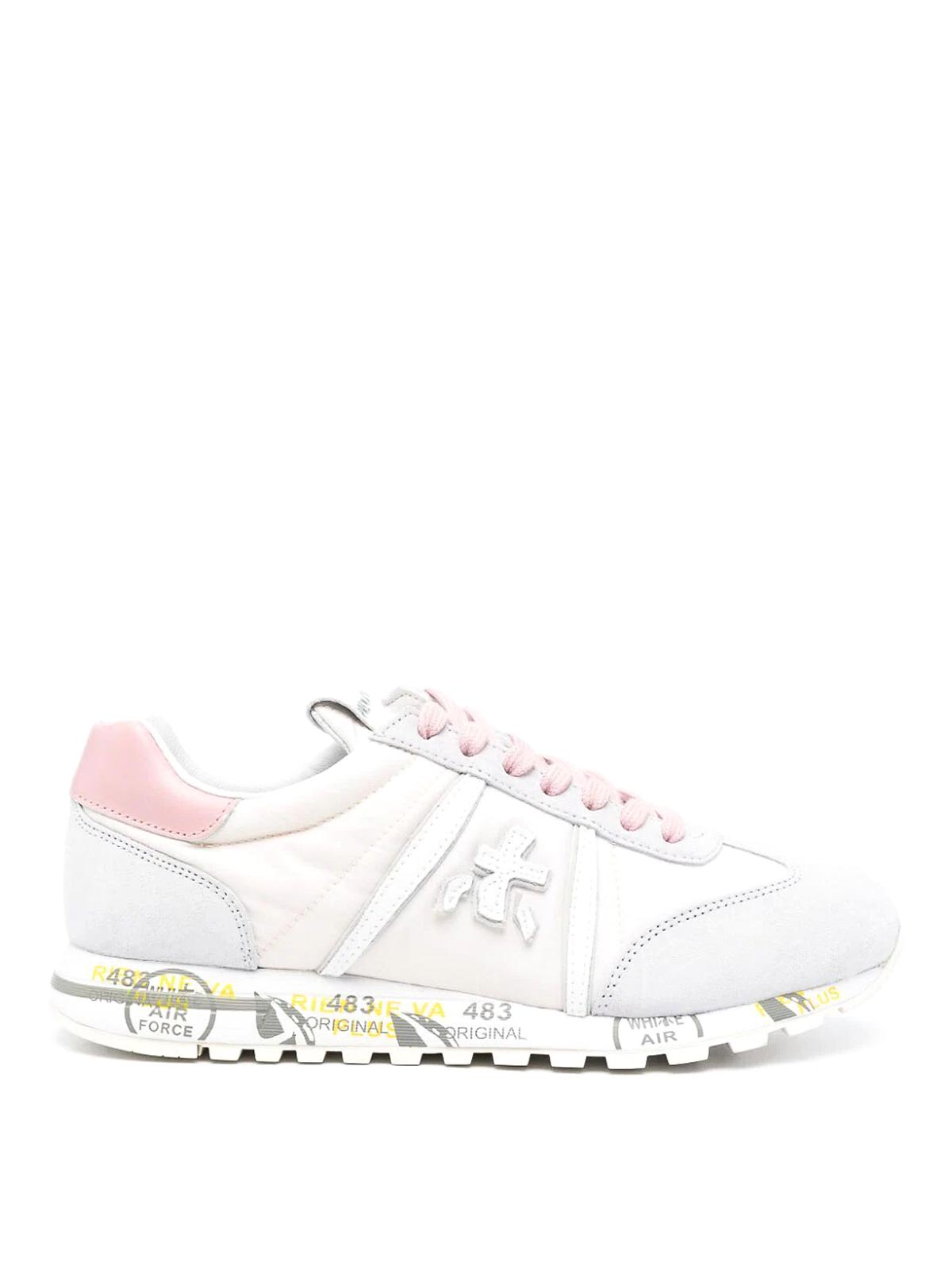 Shop Premiata Lucyd Bi Material Sneakers In Pink