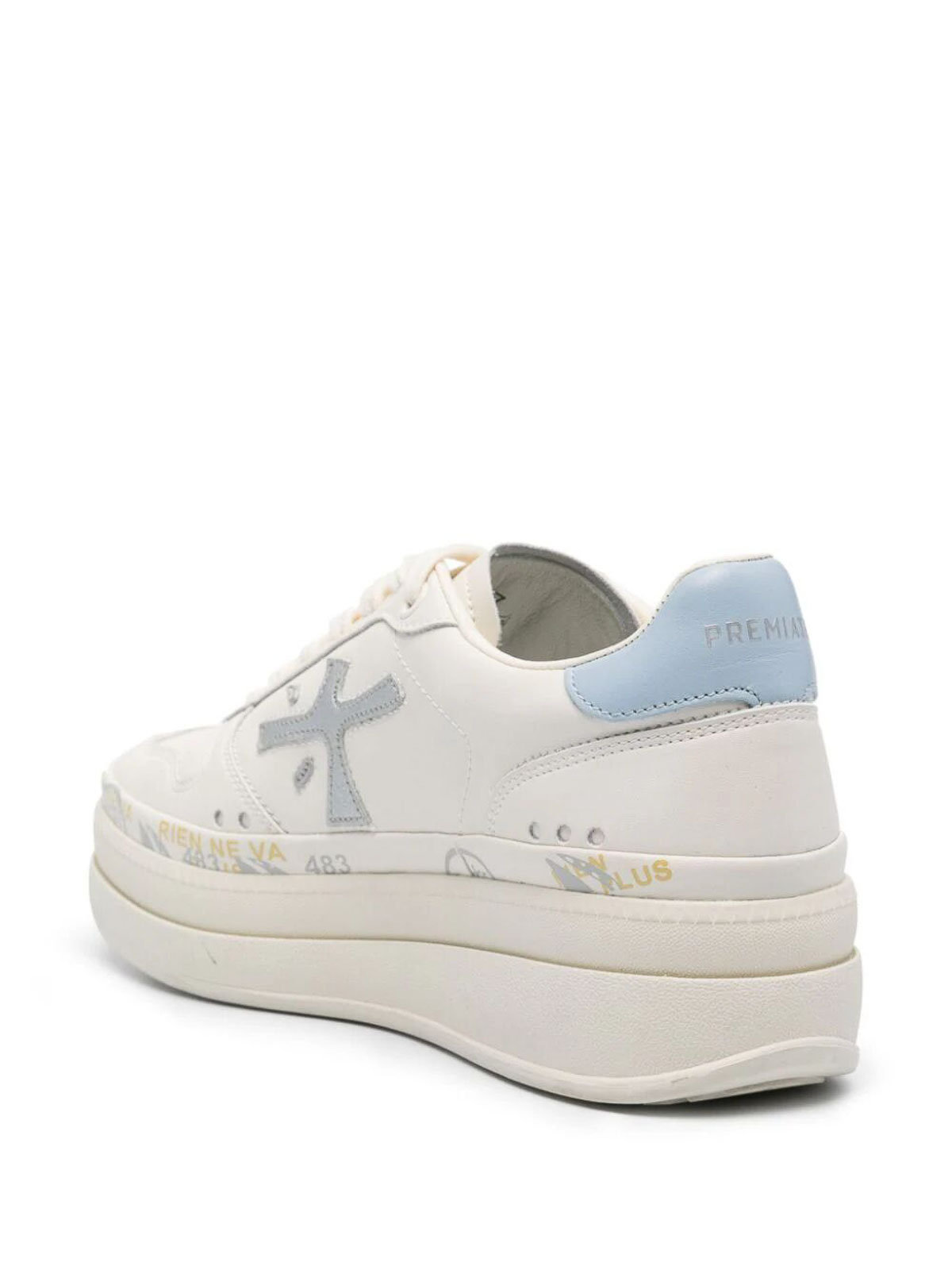 Shop Premiata Micol Glitter Sneakers In White