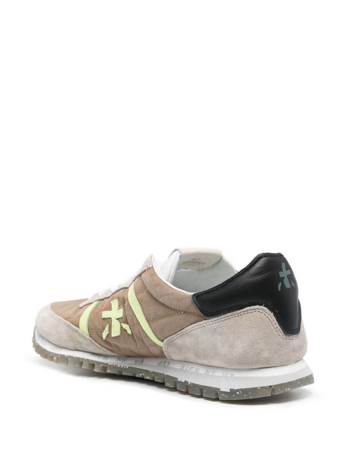 Shop Premiata Sean Bi Material Sneakers In Brown