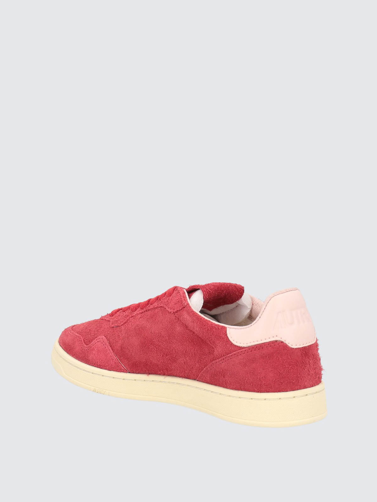 Shop Autry Suede Low Sneakers In Red