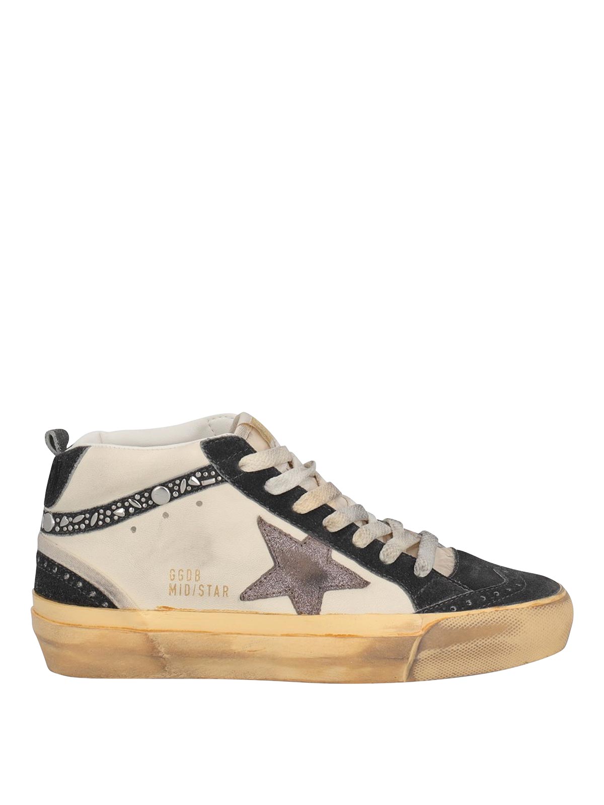 Golden Goose Mid Star Sneakers In Nappa E Suede In Brown