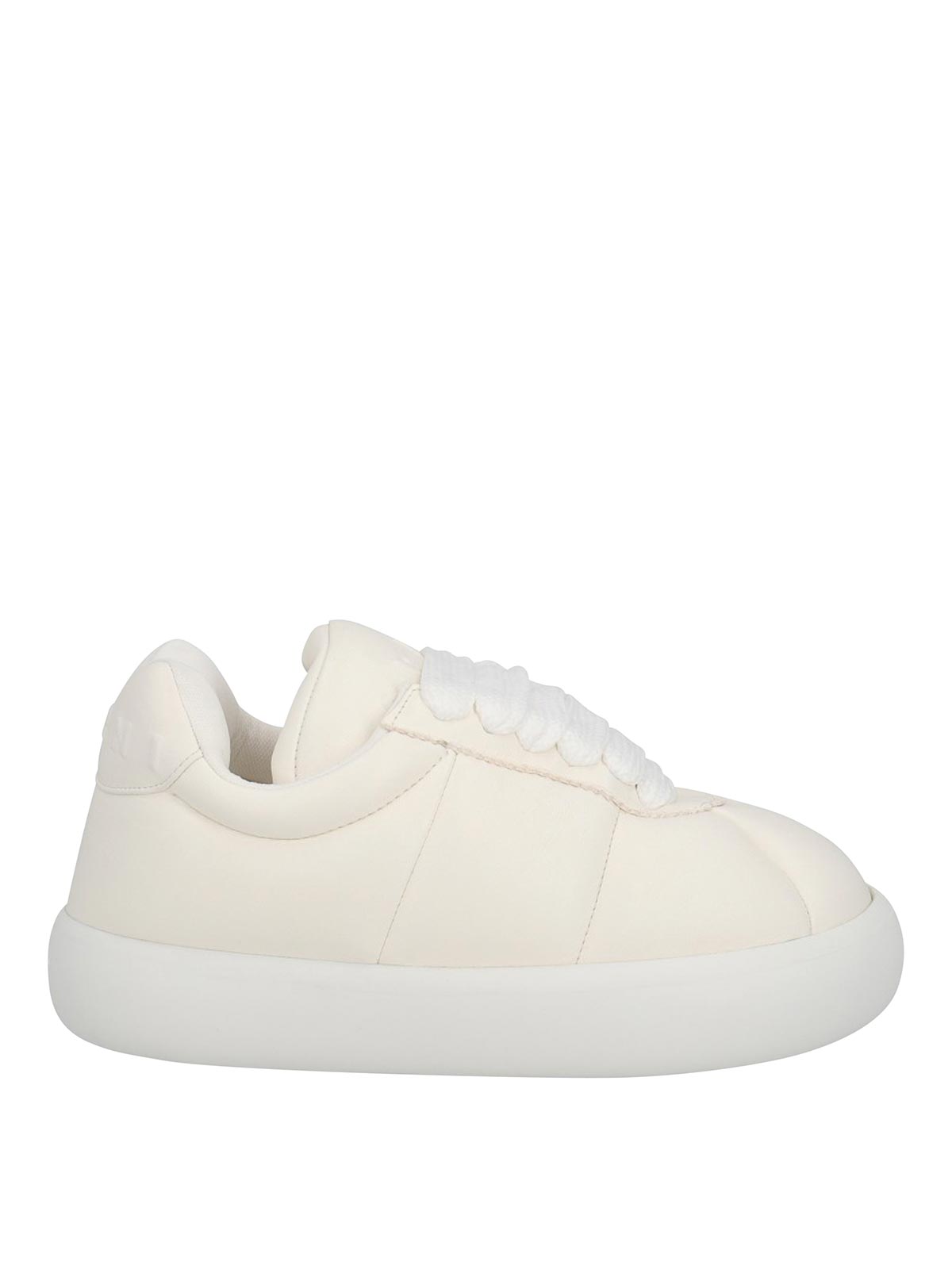 Shop Marni Sneakers In Leather In White