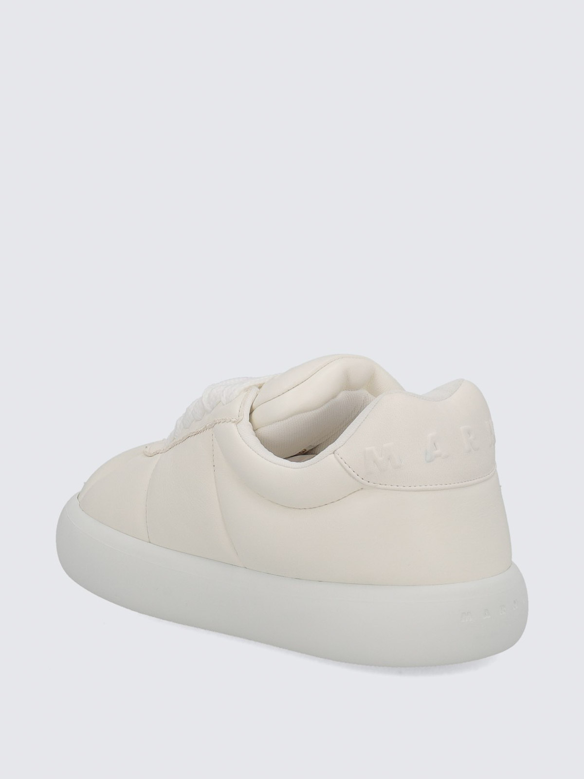 Shop Marni Sneakers In Leather In White