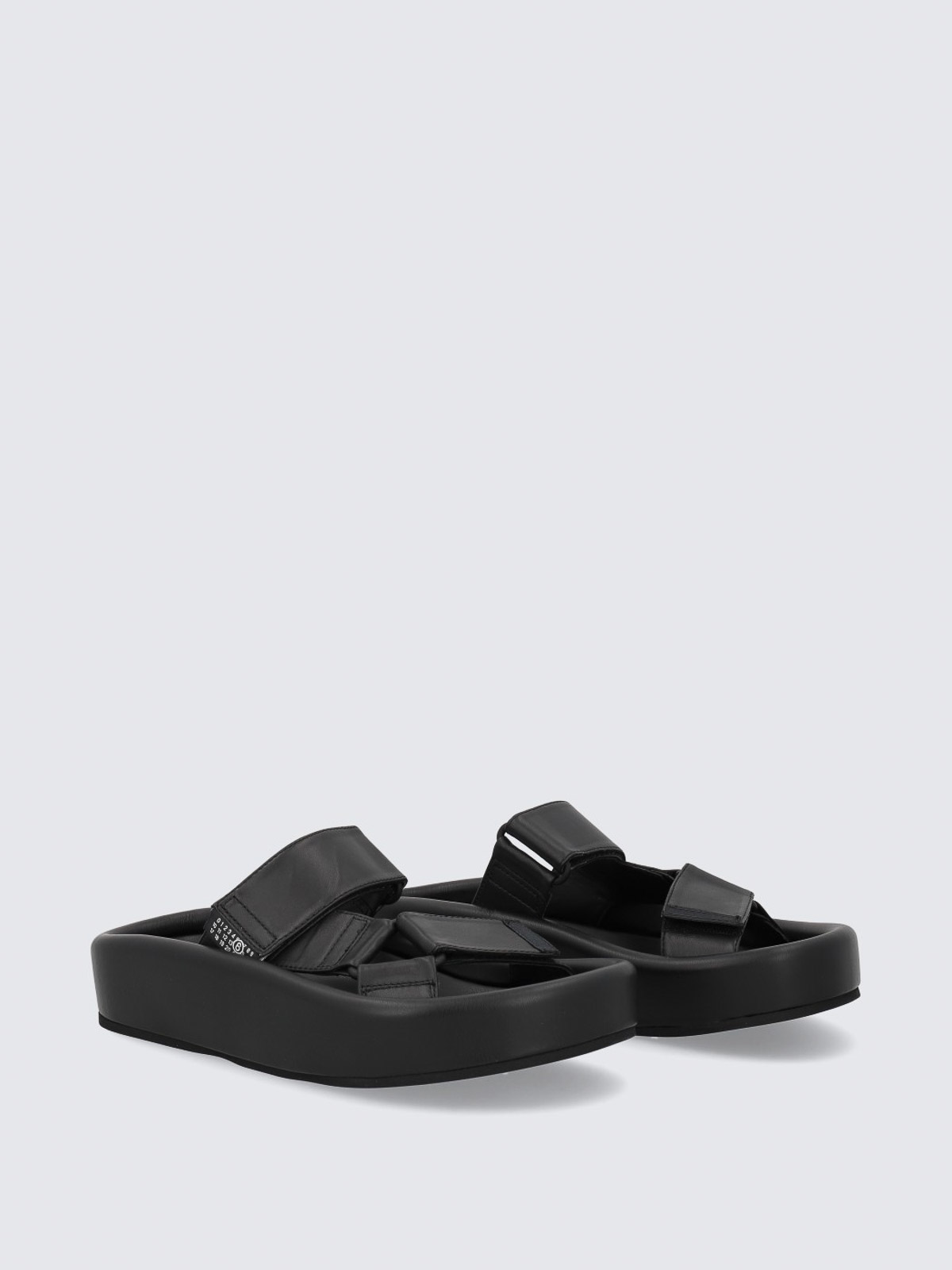 Shop Mm6 Maison Margiela Chunky Sandals In Black