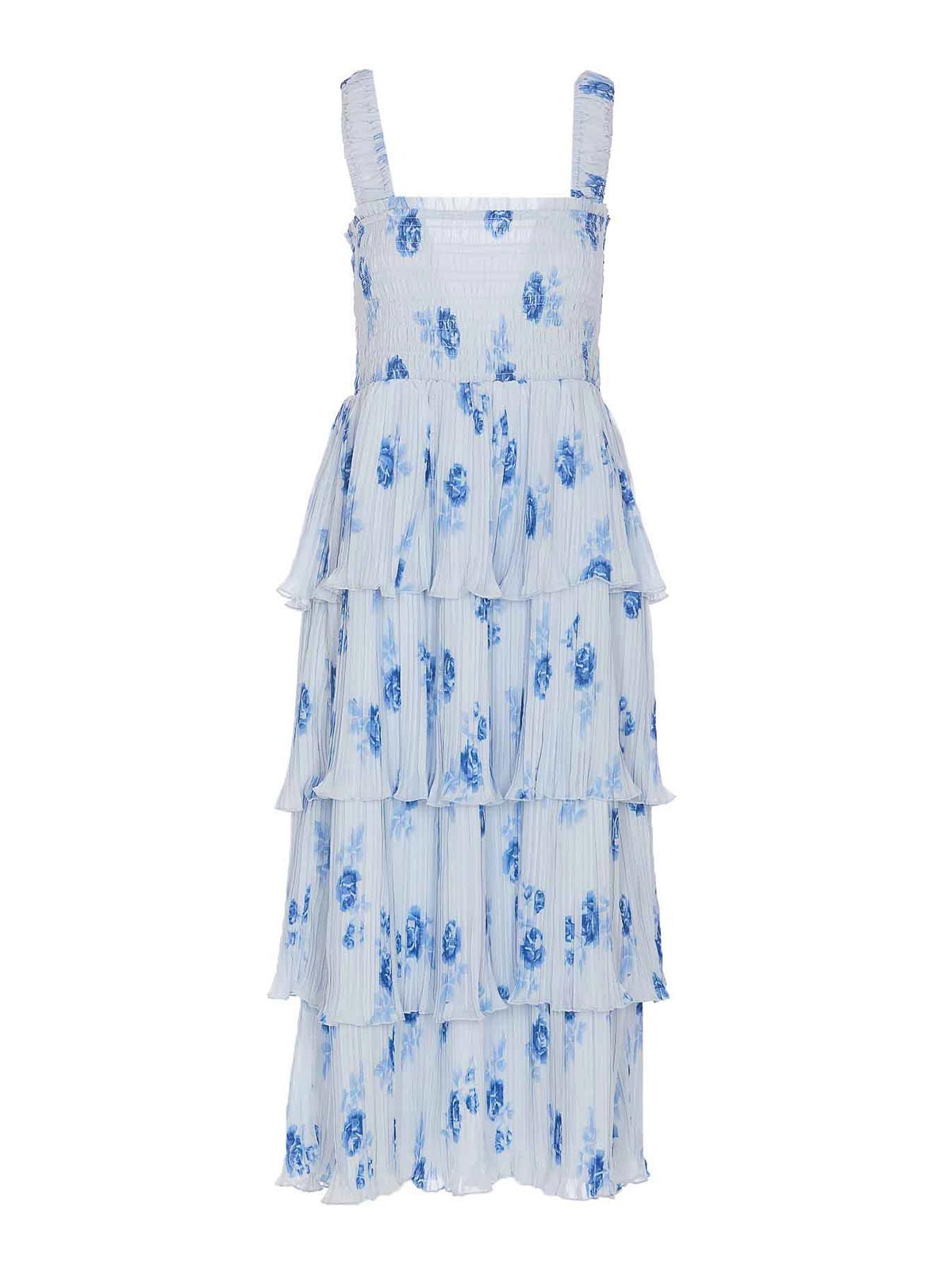 Elisabetta Franchi Double Breasted Mini Dress In Blue