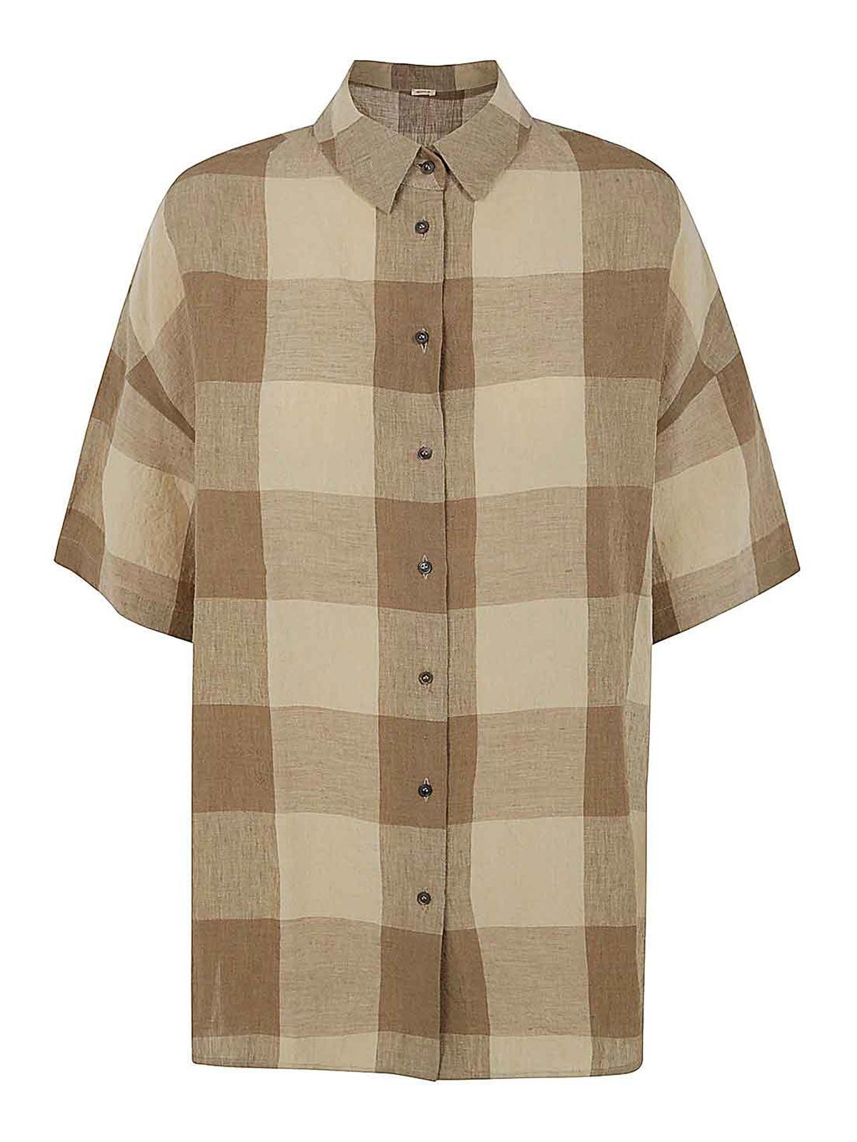 Shop Apuntob Short Sleeves Shirt In Brown