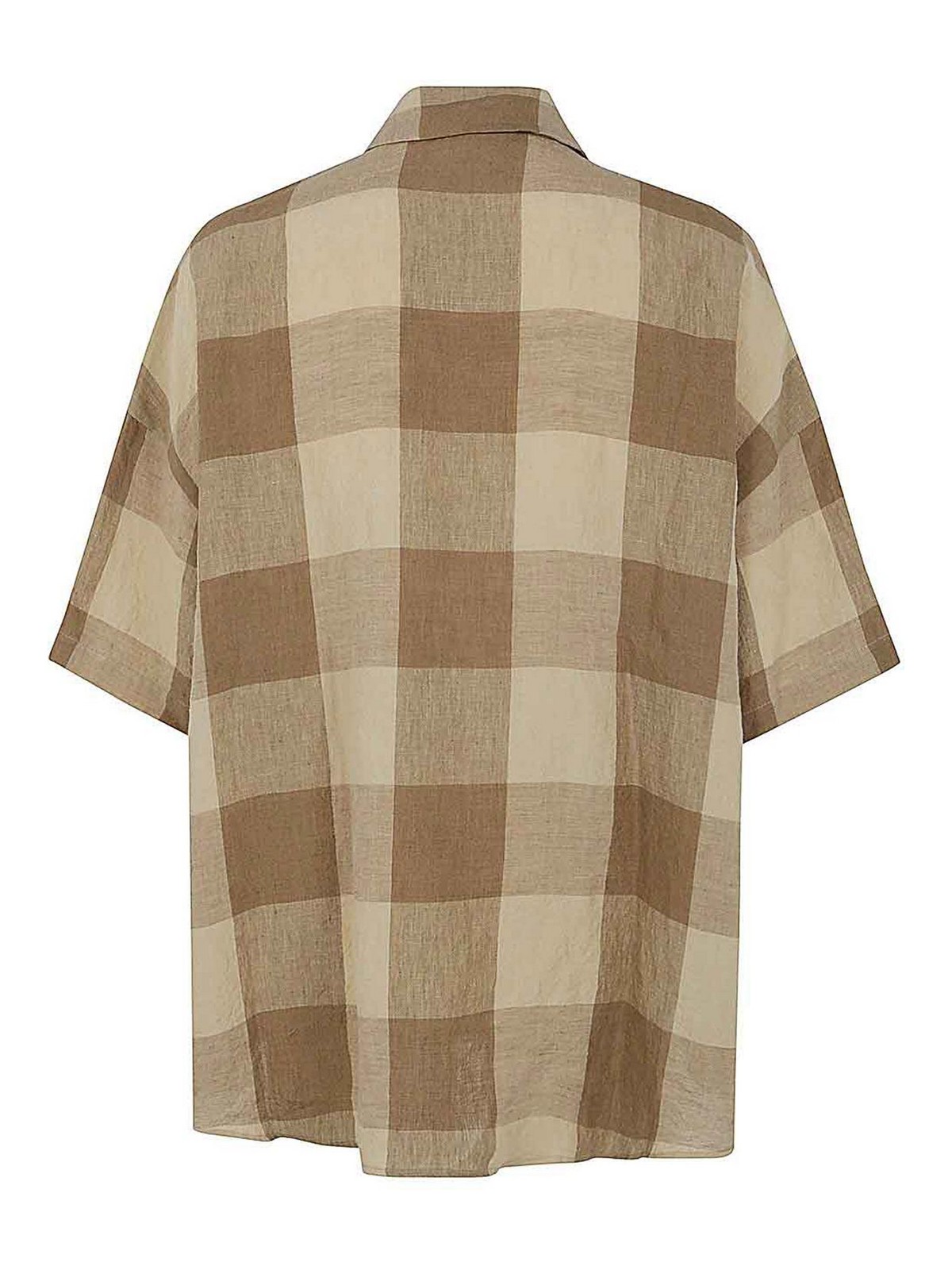 Shop Apuntob Short Sleeves Shirt In Brown