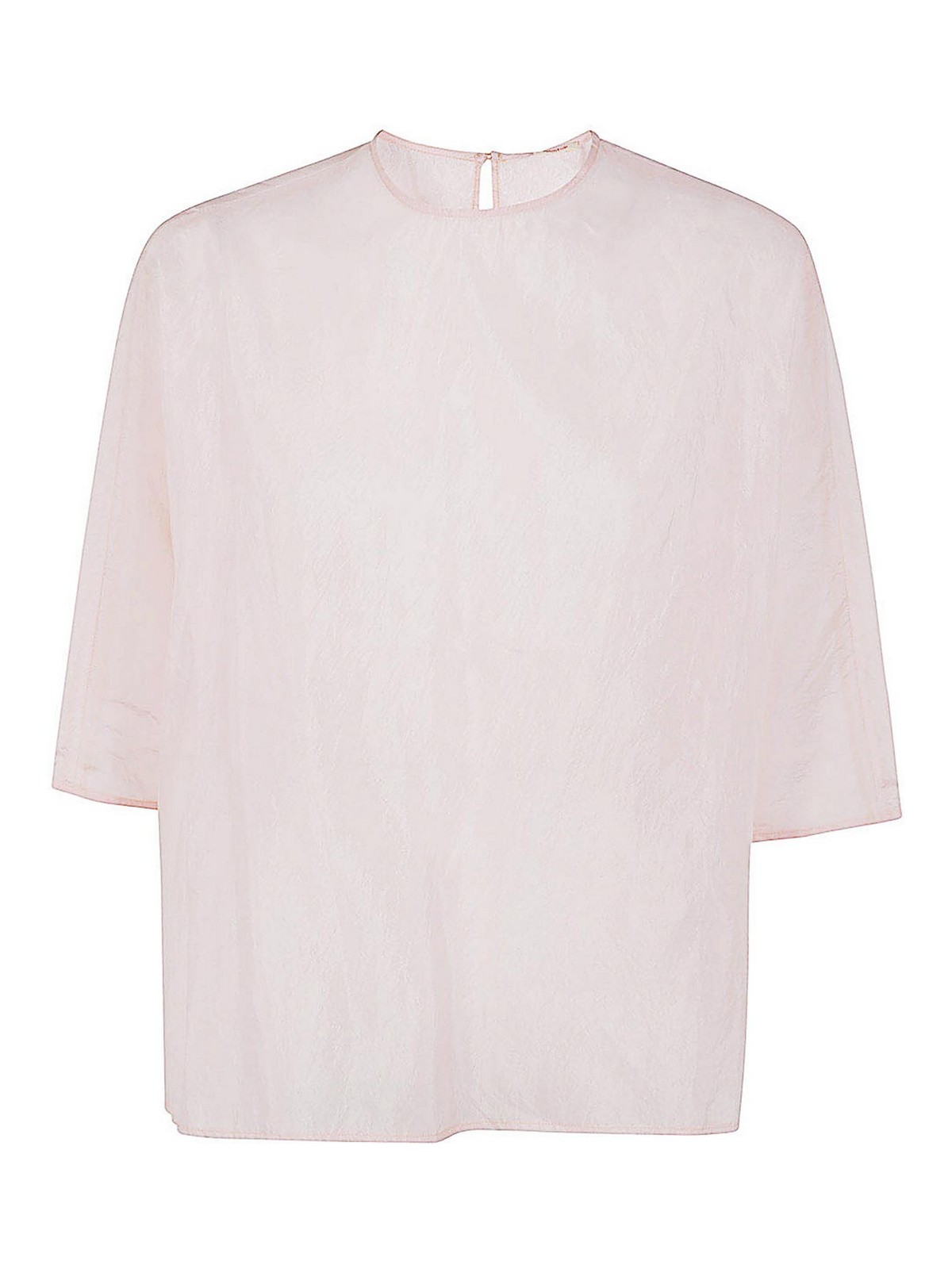 Shop Apuntob Crew Neck Oversize Shirt In Pink