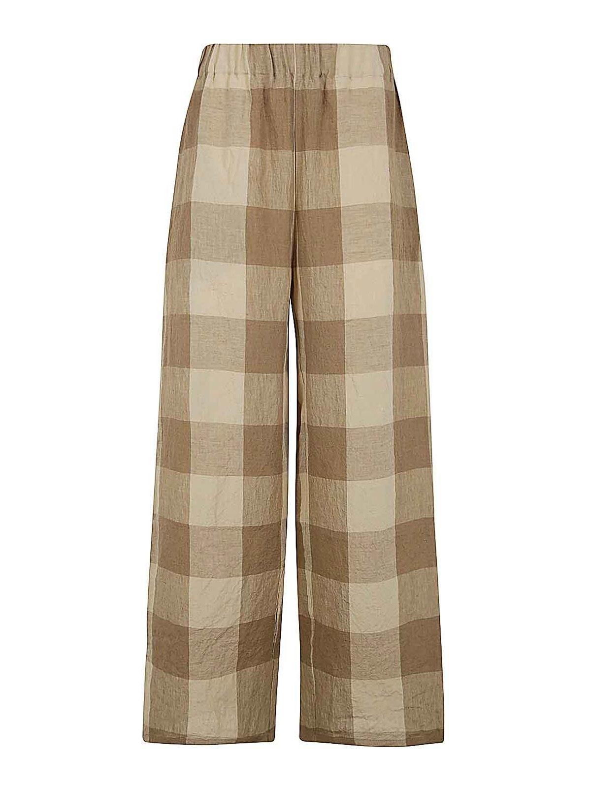 Shop Apuntob Elastic Pants In Brown
