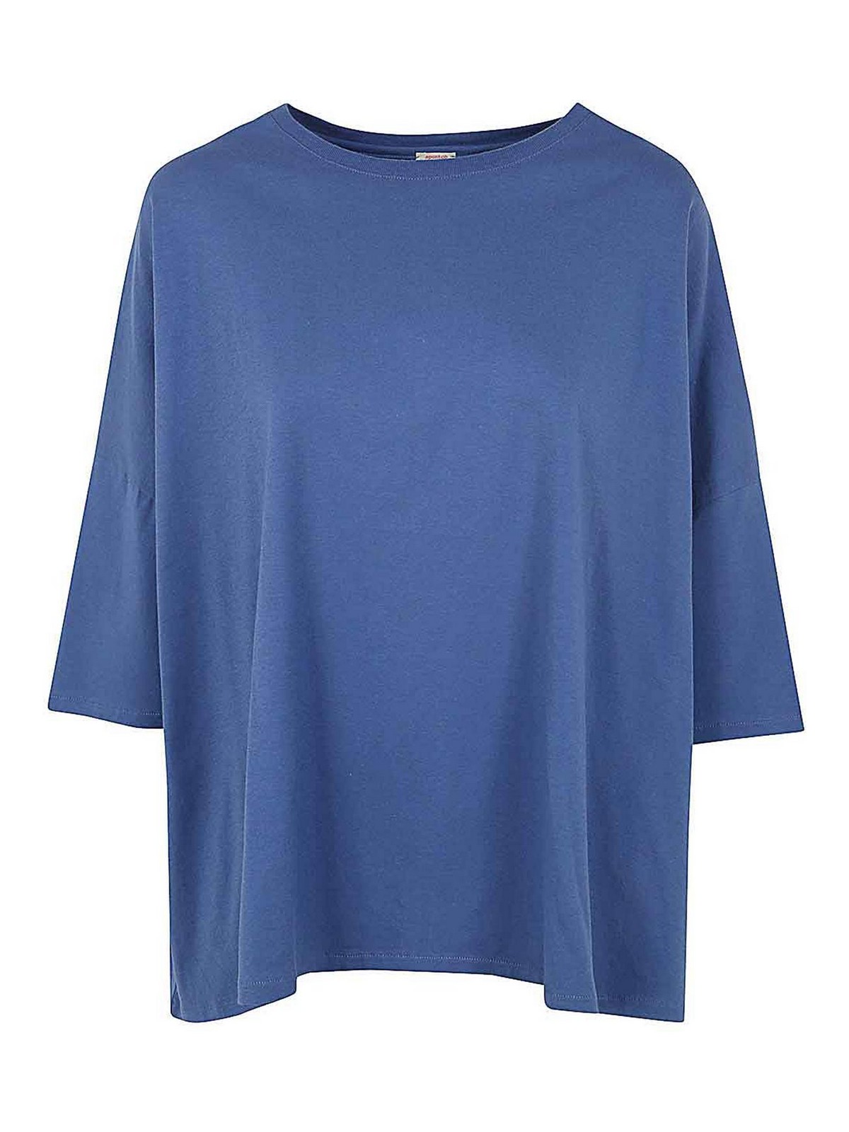 Shop Apuntob Short Sleeves Crew Neck Oversize T-shirt In Blue