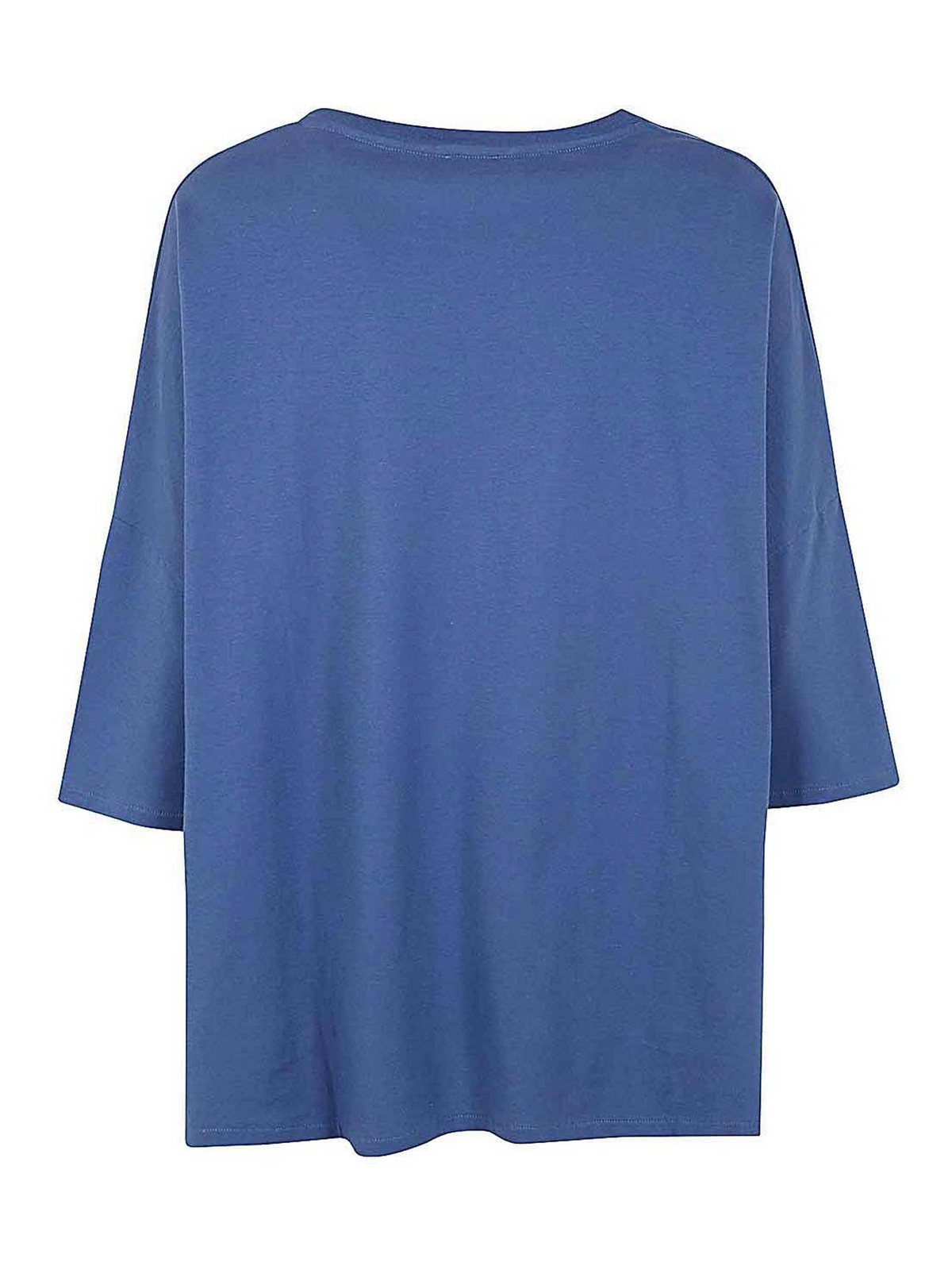 Shop Apuntob Short Sleeves Crew Neck Oversize T-shirt In Blue