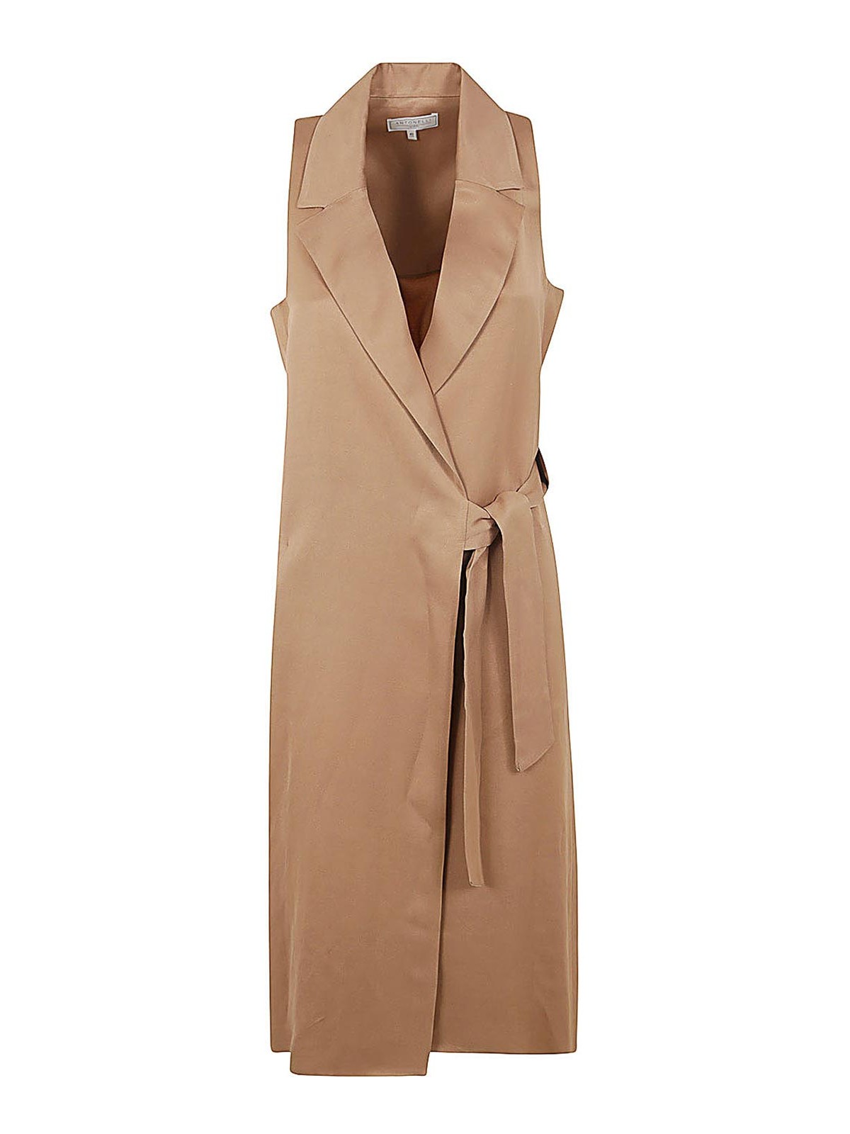 Shop Antonelli Firenze Muller Sleeveless Dress In Brown
