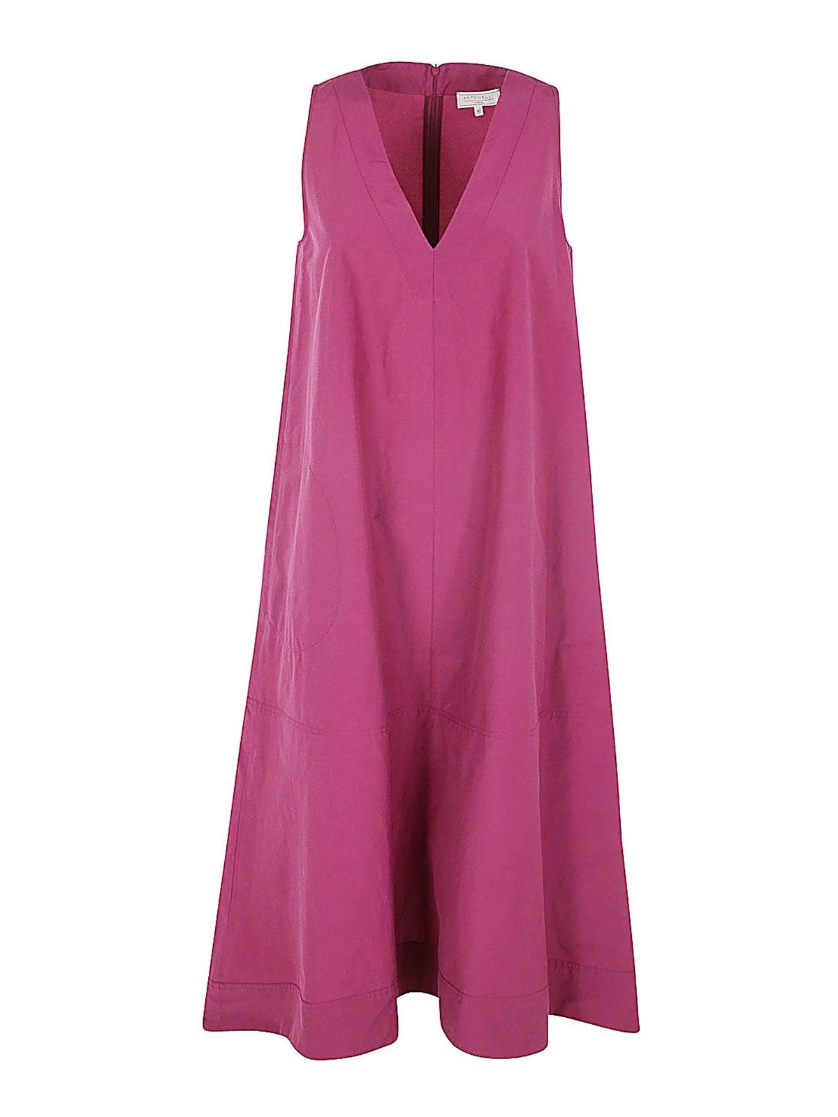 Shop Antonelli Firenze Melania Sleeveless V Neck Dress In Red