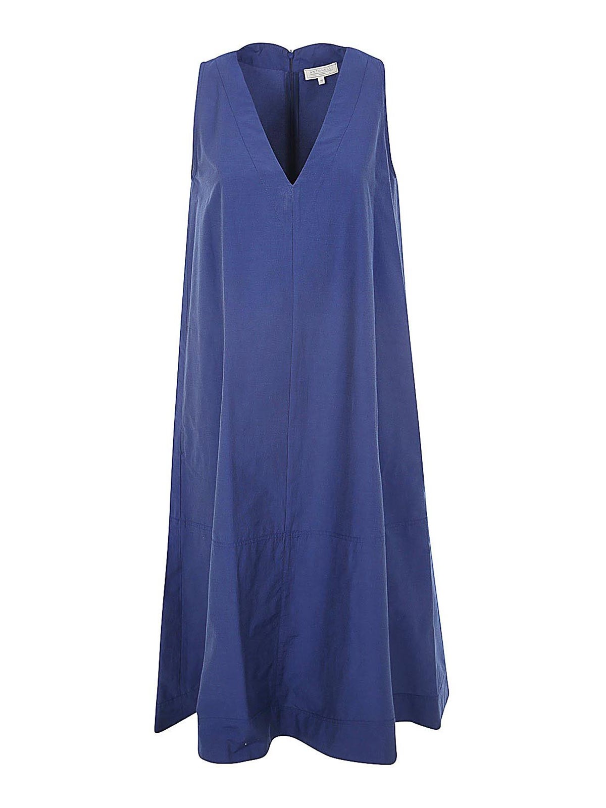 Shop Antonelli Firenze Melania Sleeveless V Neck Dress In Blue