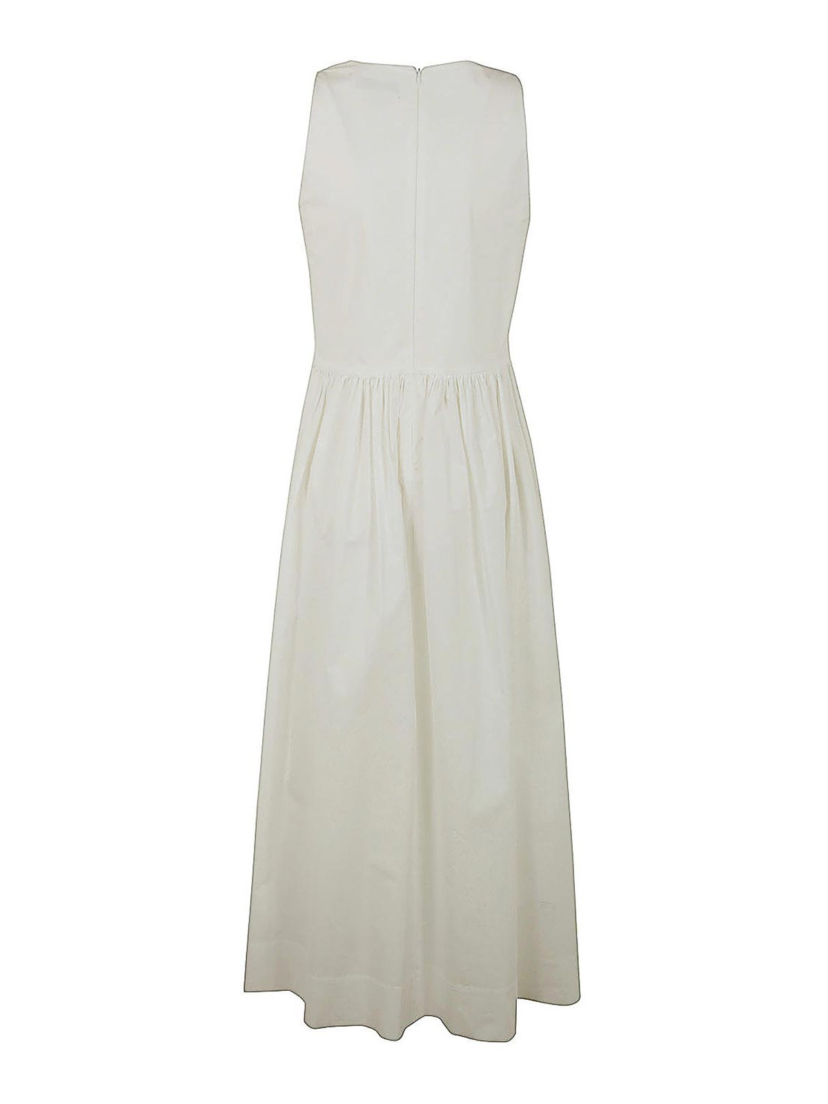 Shop Antonelli Firenze Lena Sleeveless V Neck Dress In White