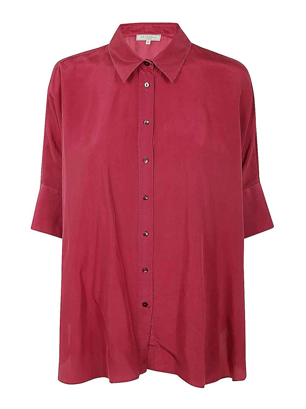Antonelli Firenze Bassano Short Sleeves Oversized Shirt In Red