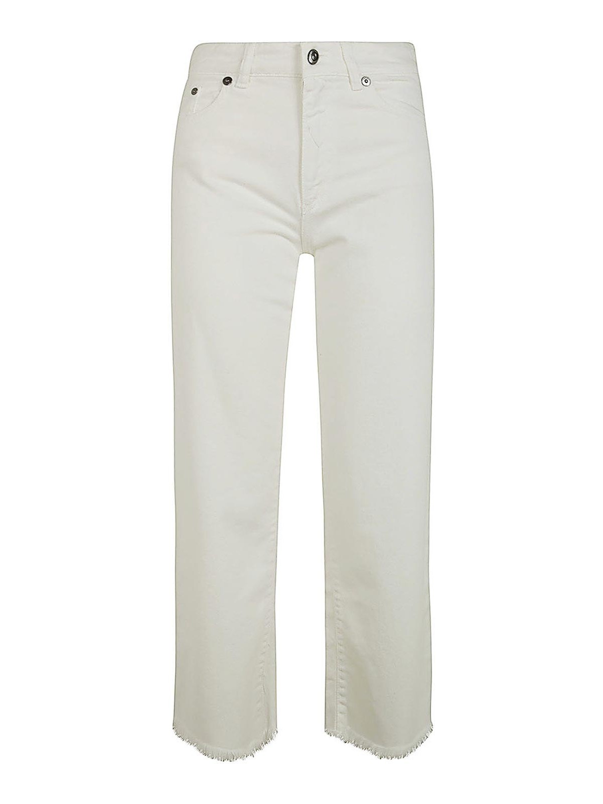 Antonelli Firenze Salvatore Jeans With Fringes In White