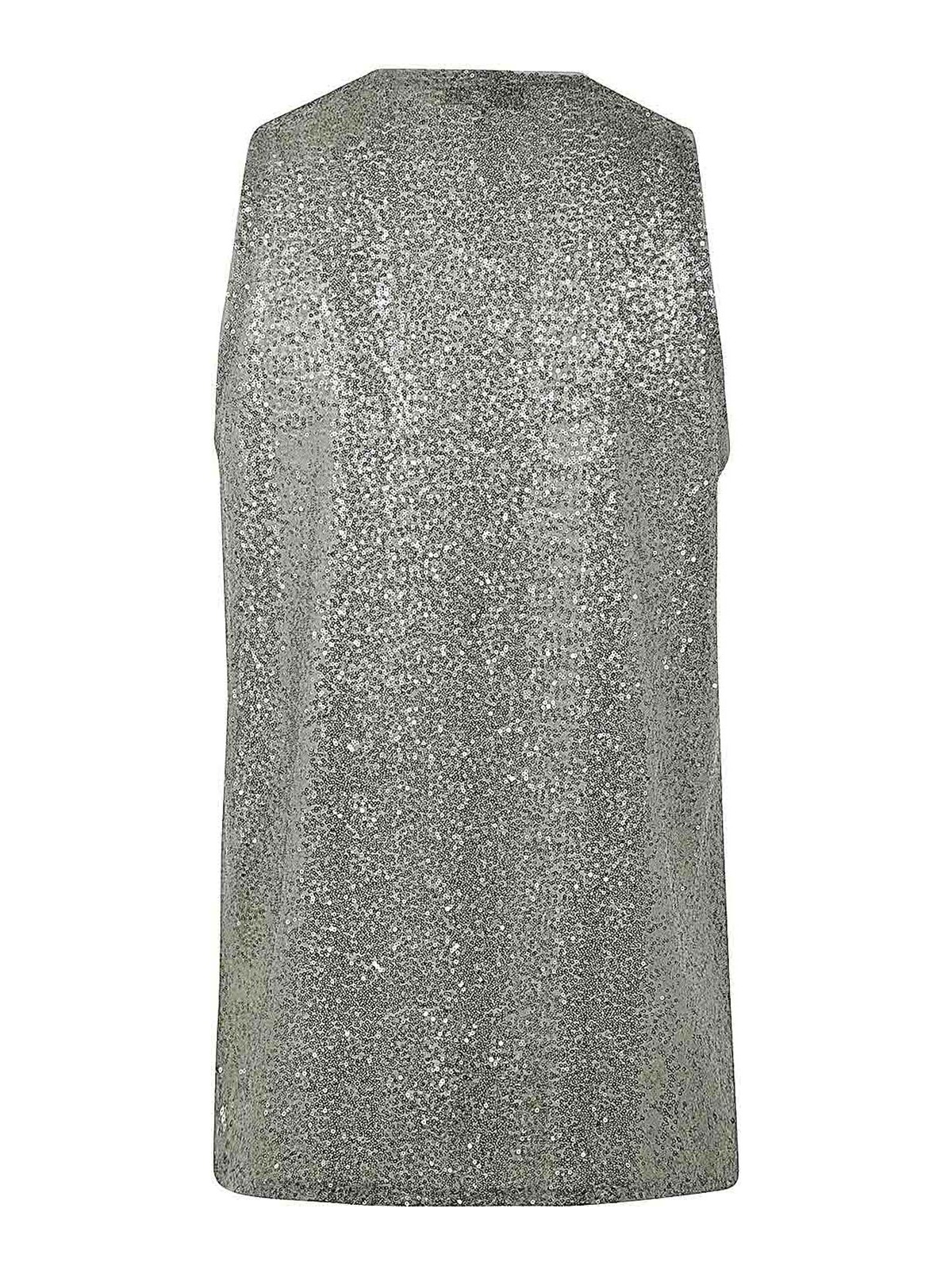 Shop Antonelli Firenze Cecil Top With Paillettes In Silver
