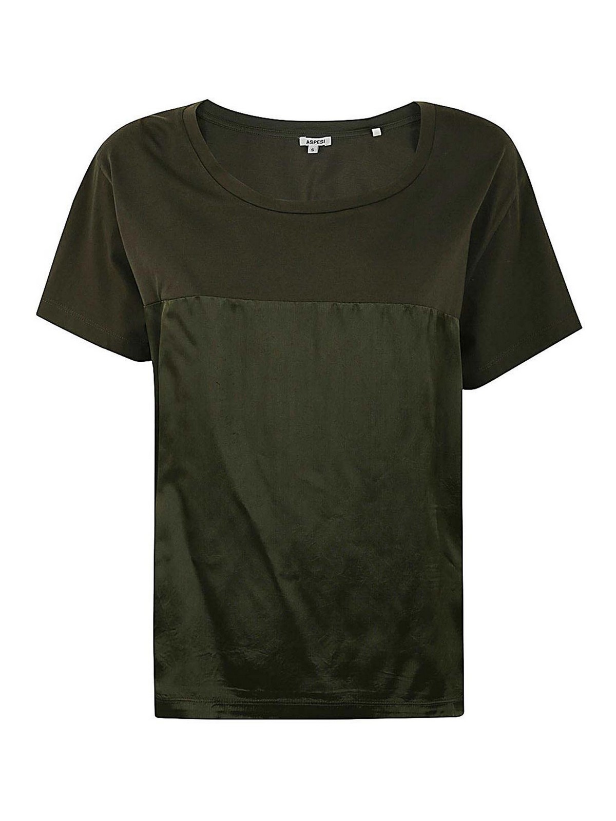 Shop Aspesi Cotton T-shirt In Green