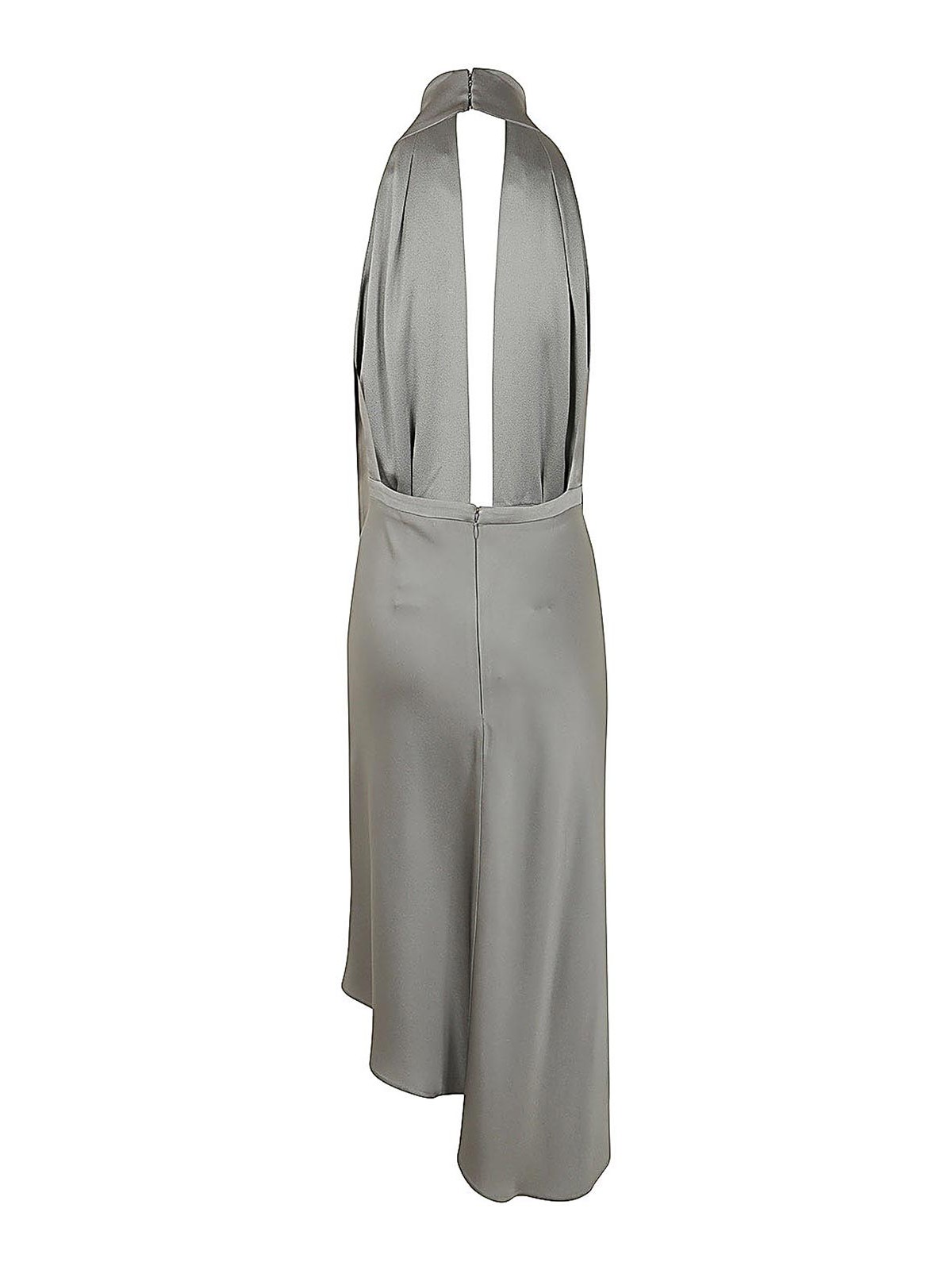 Shop Elisabetta Franchi Vestido Midi - Gris In Grey