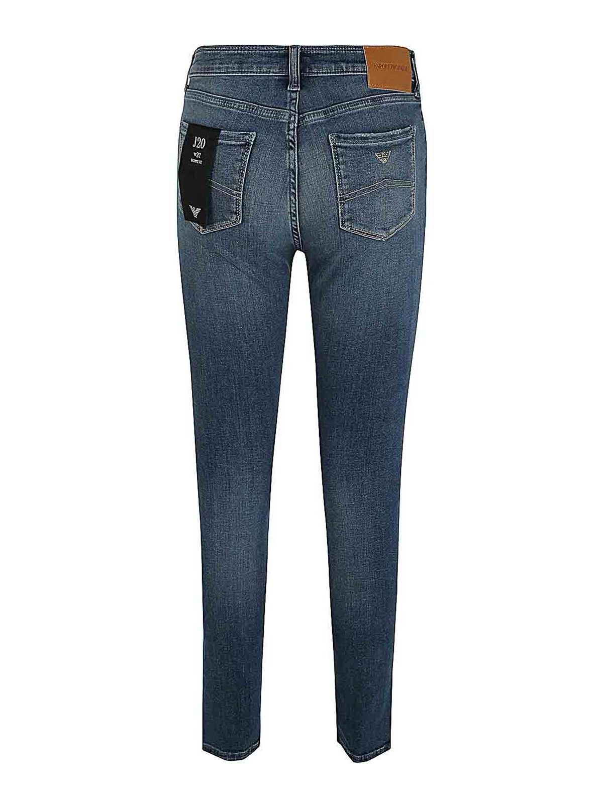 Shop Emporio Armani Skinny Jeans In Blue