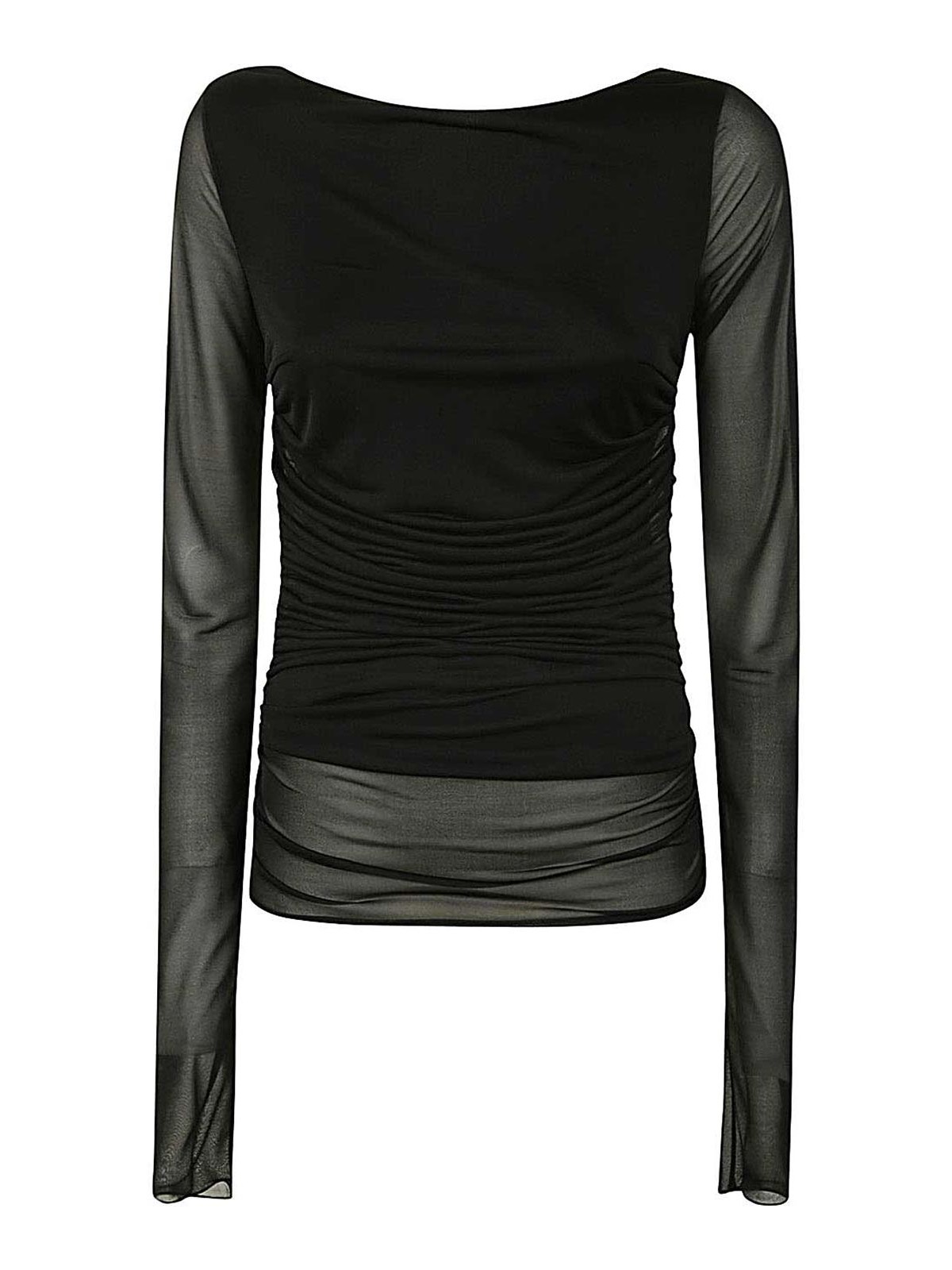 Shop Emporio Armani Long Sleeves Sweater In Black