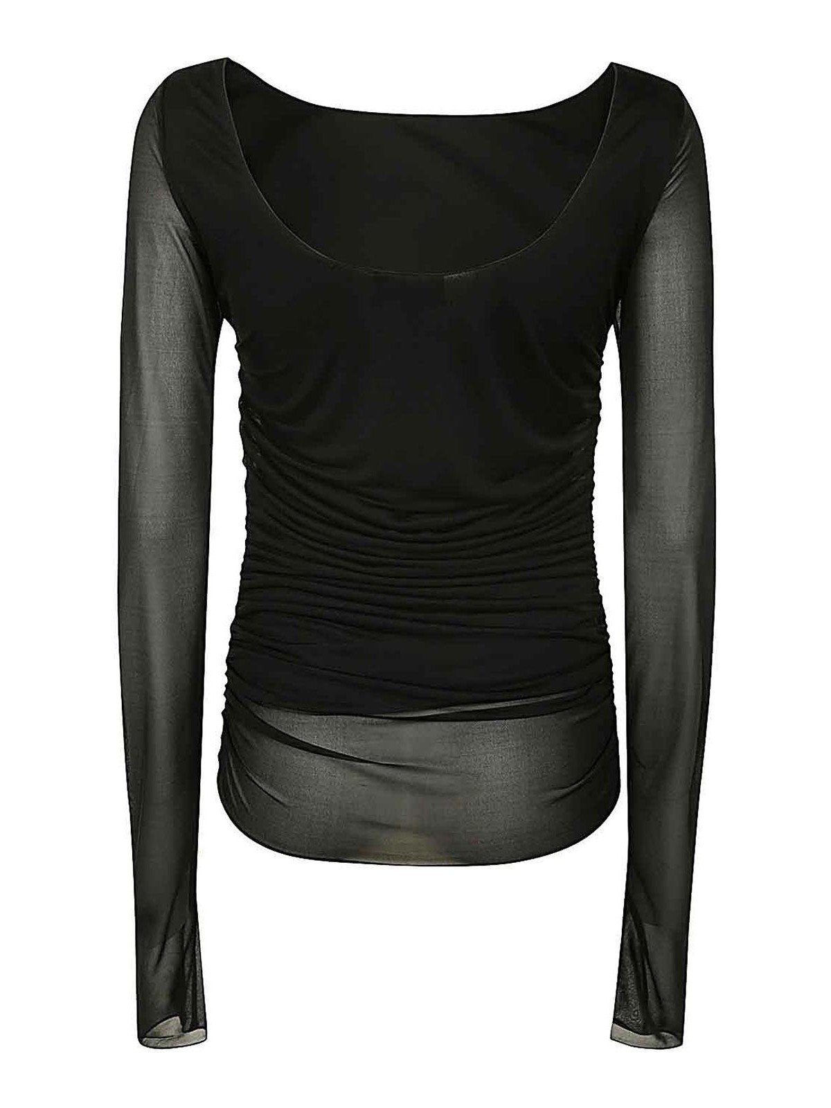 Shop Emporio Armani Long Sleeves Sweater In Black