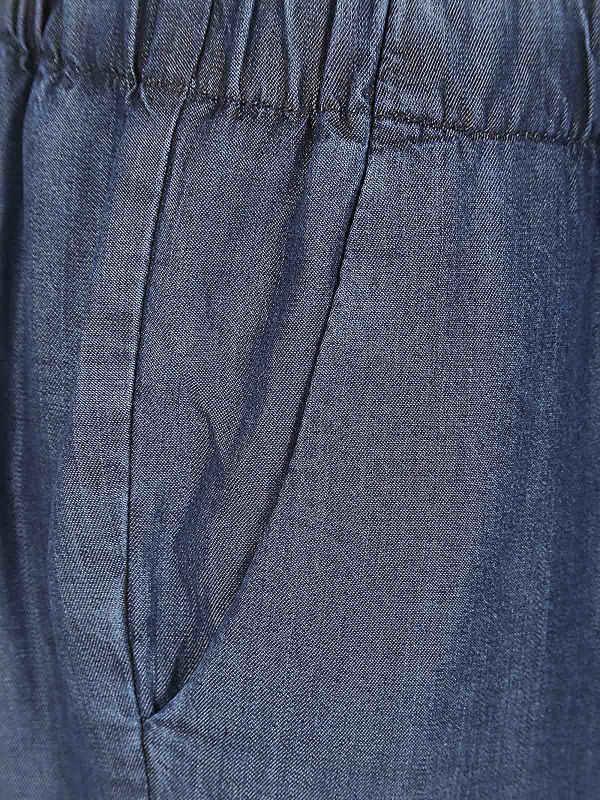 Shop Kiltie George Straight Leg Pants With Lapel In Blue