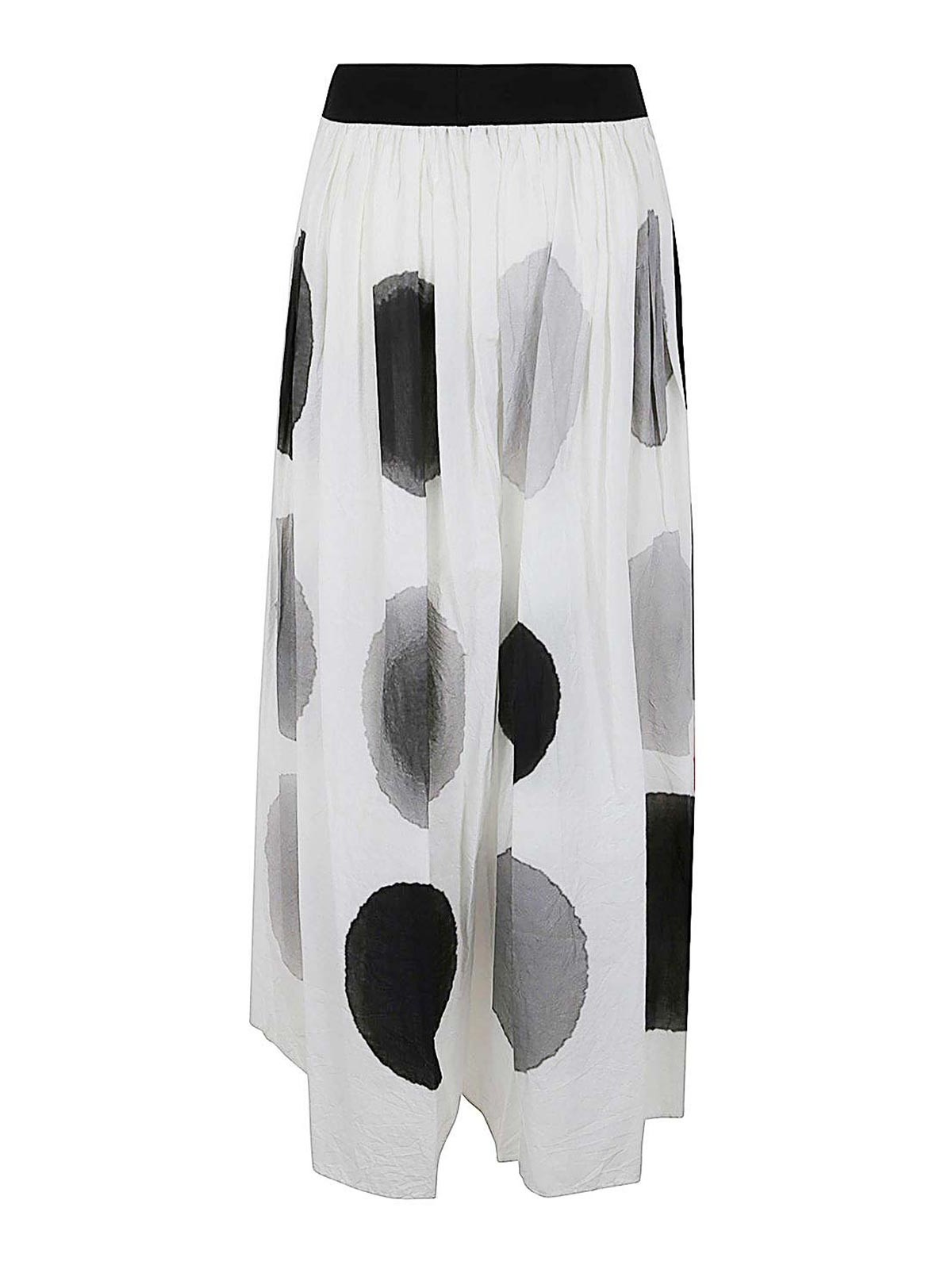 Shop Maria Calderara Gathered High Waist Skirt In White