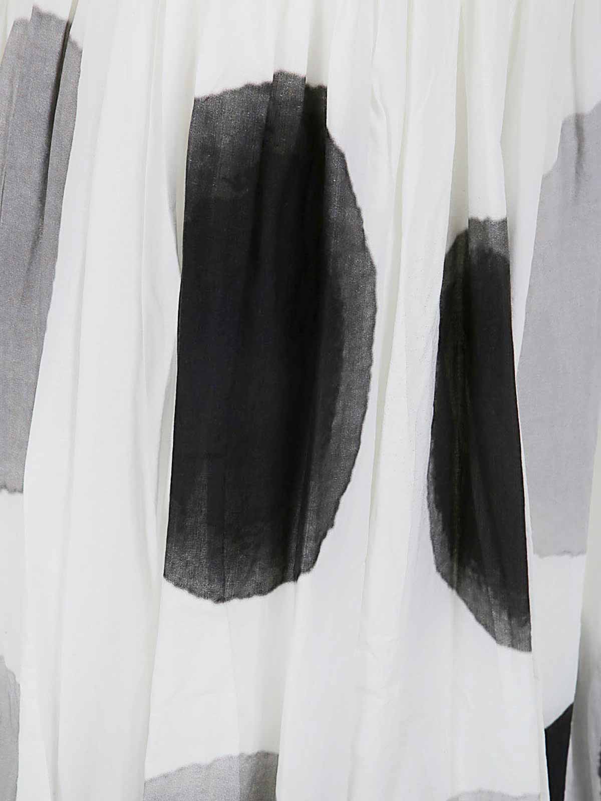 Shop Maria Calderara Gathered High Waist Skirt In White