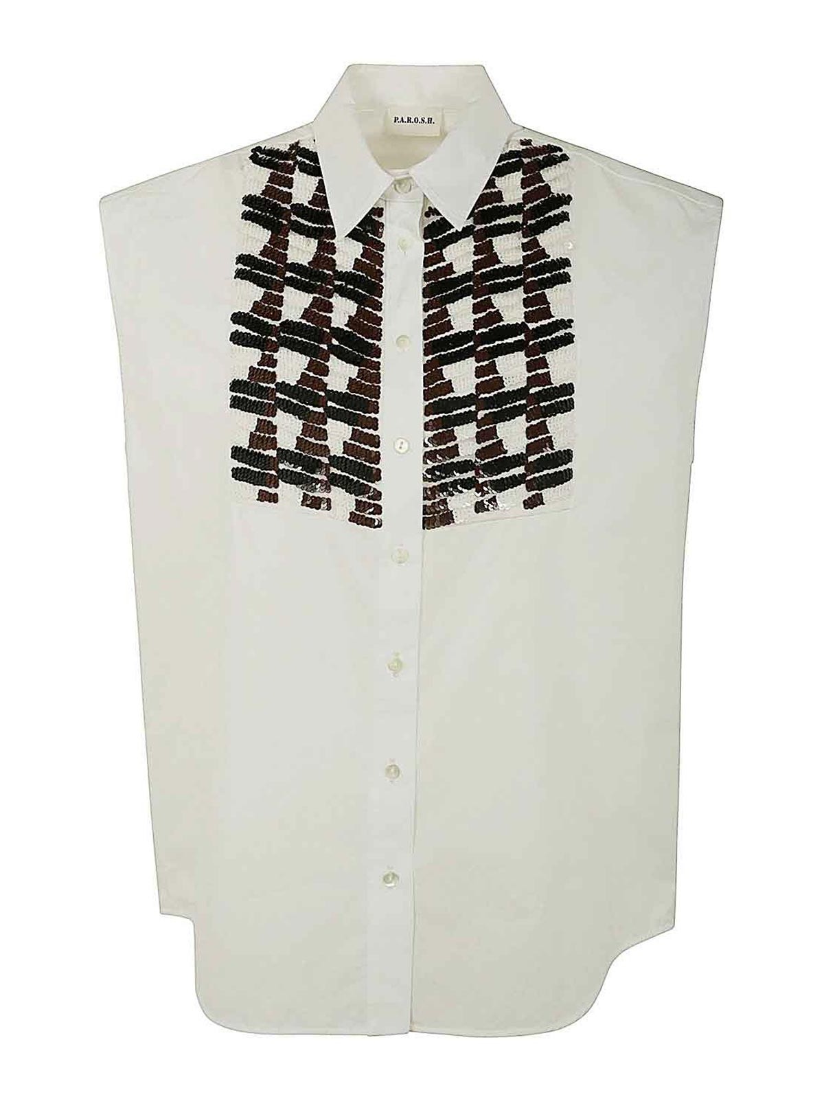 Shop P.a.r.o.s.h Camisa - Blanco In White