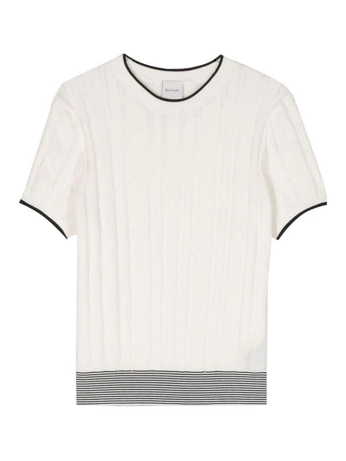 Shop Paul Smith Short Sleeves Crew Neck Sweater In White