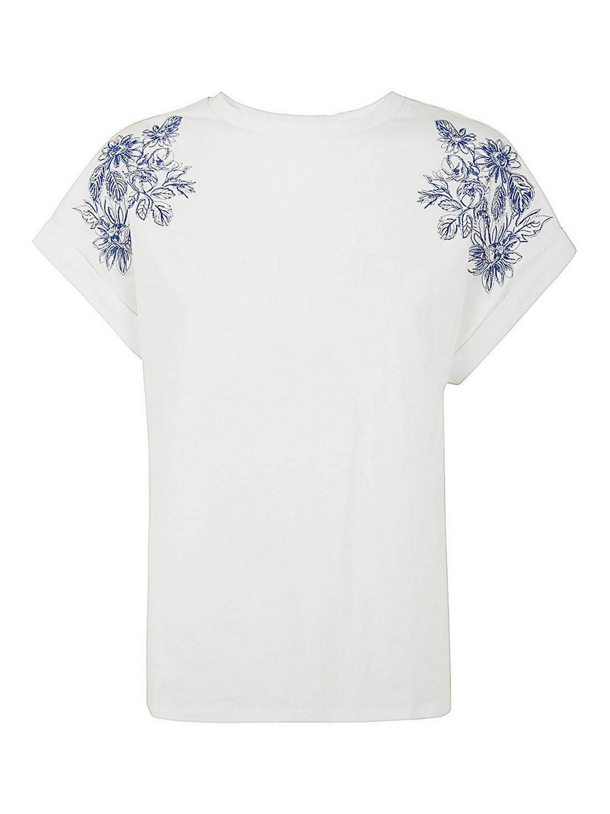 Shop Twinset Embroideres T-shirt In Blue