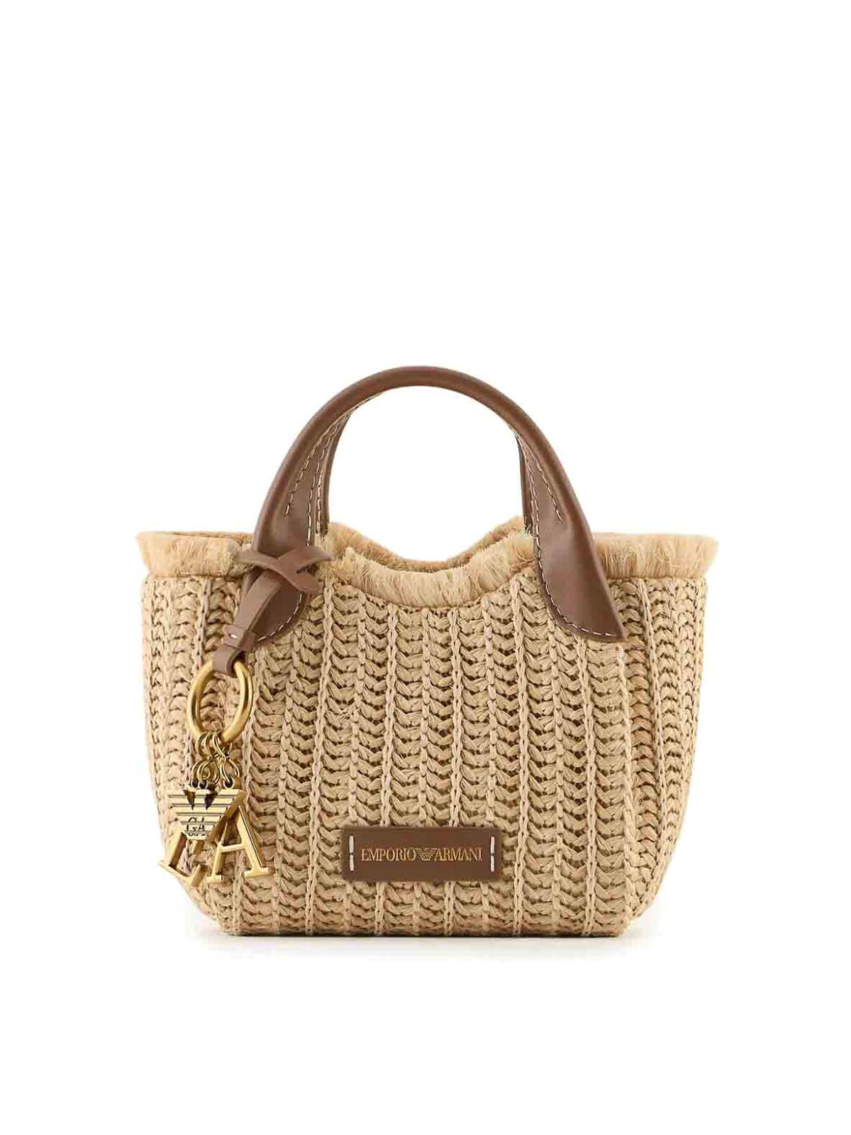 Emporio Armani Straw handbag - Beige - Women|Y3D278YWQ5D80016