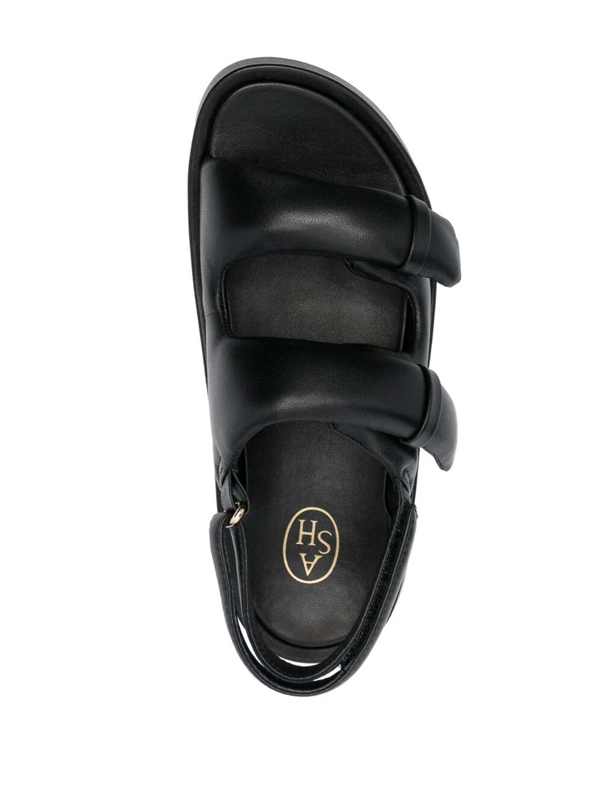 Shop Ash Leather Sandals In Black