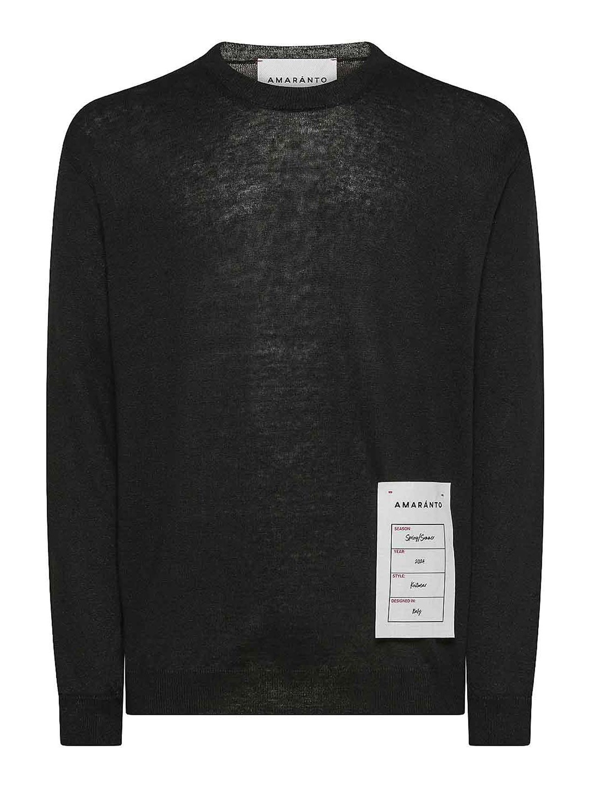 Shop Amaranto Label Detail Shirt In Negro