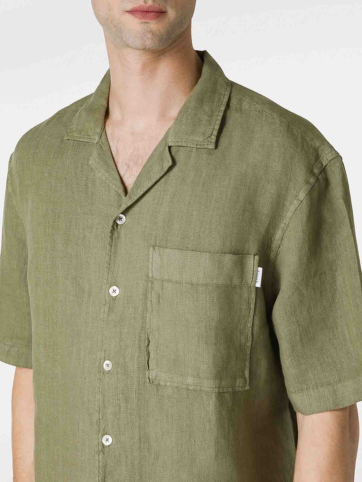 Shop Amish Highland Shirt In Verde