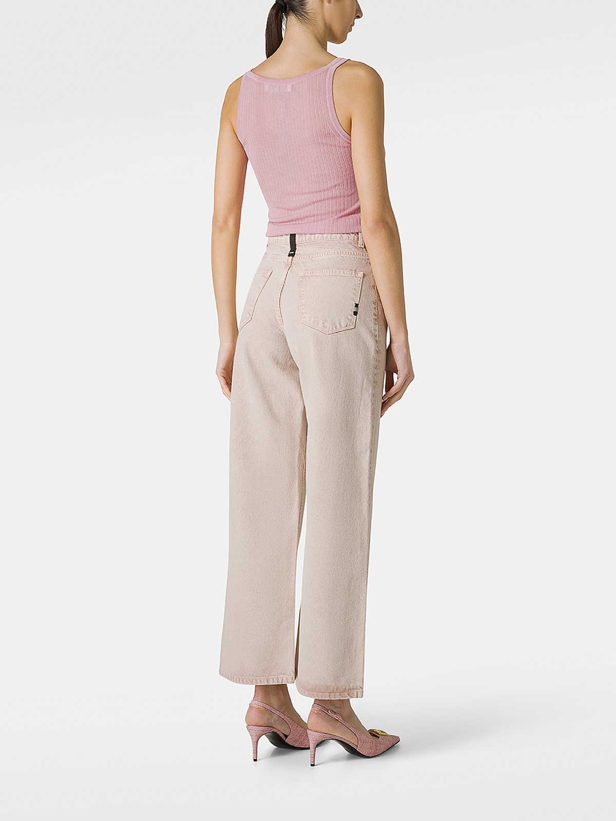 Shop Amish Linda Jeans In Color Carne Y Neutral