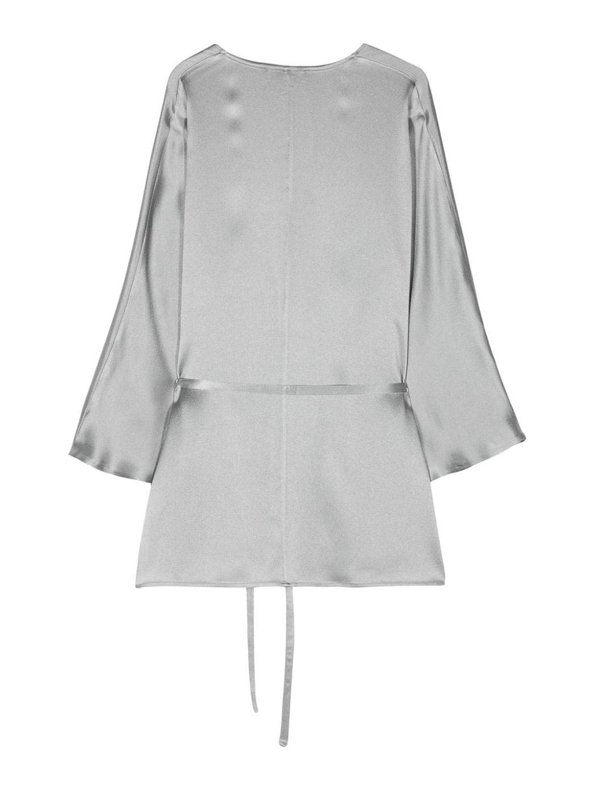 Shop Antonelli Firenze Blouse With Laces In Gris