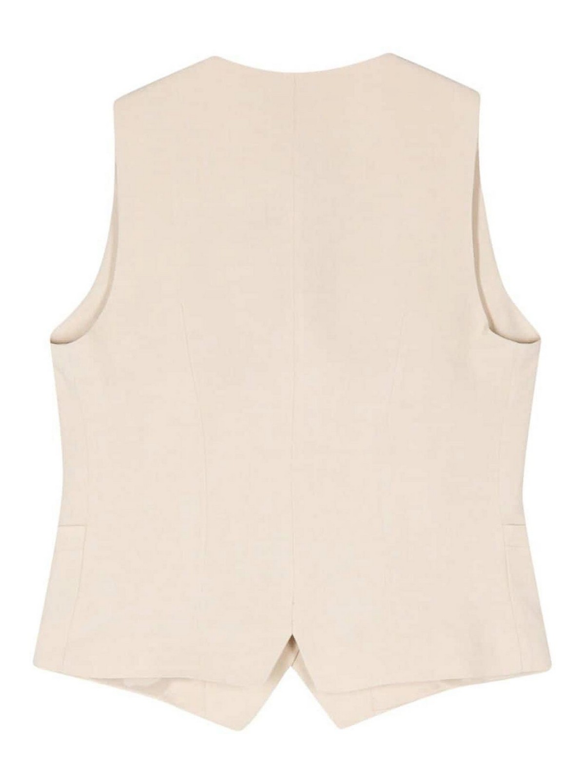 Shop Antonelli Firenze Vest With Pockets In Blanco