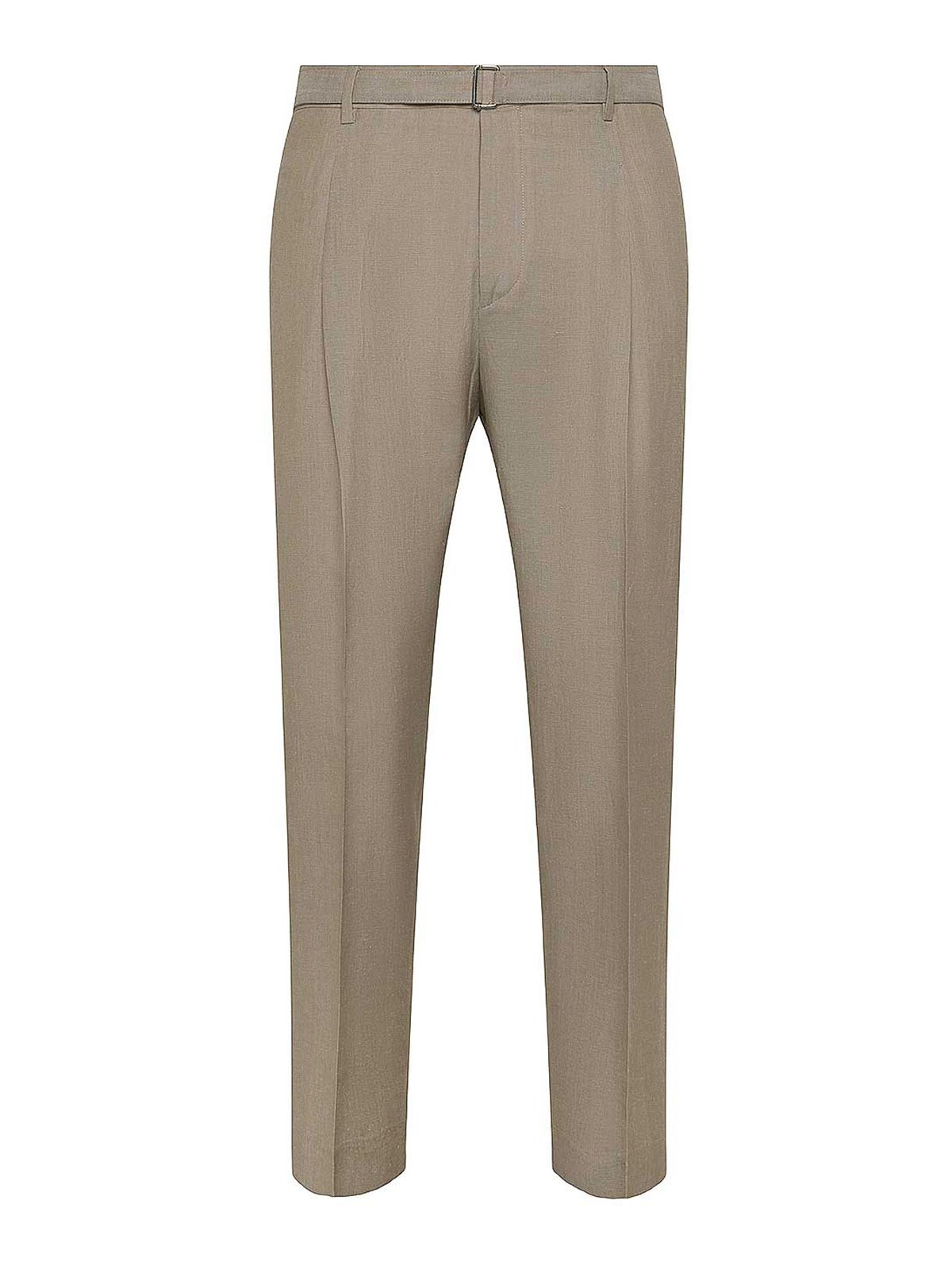 Shop Beable Trousers With Pleats In Beis