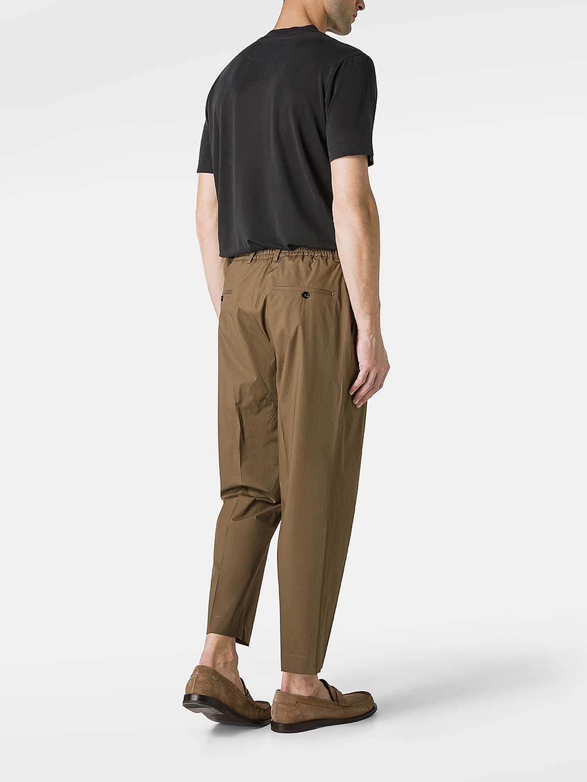 Shop Beable Pants With Elastic In Marrón