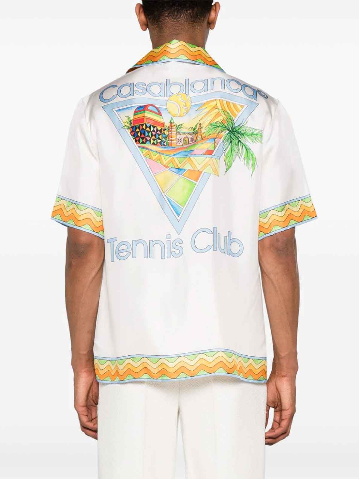 Shop Casablanca Afro Cubism Club Shirt In Multicolor