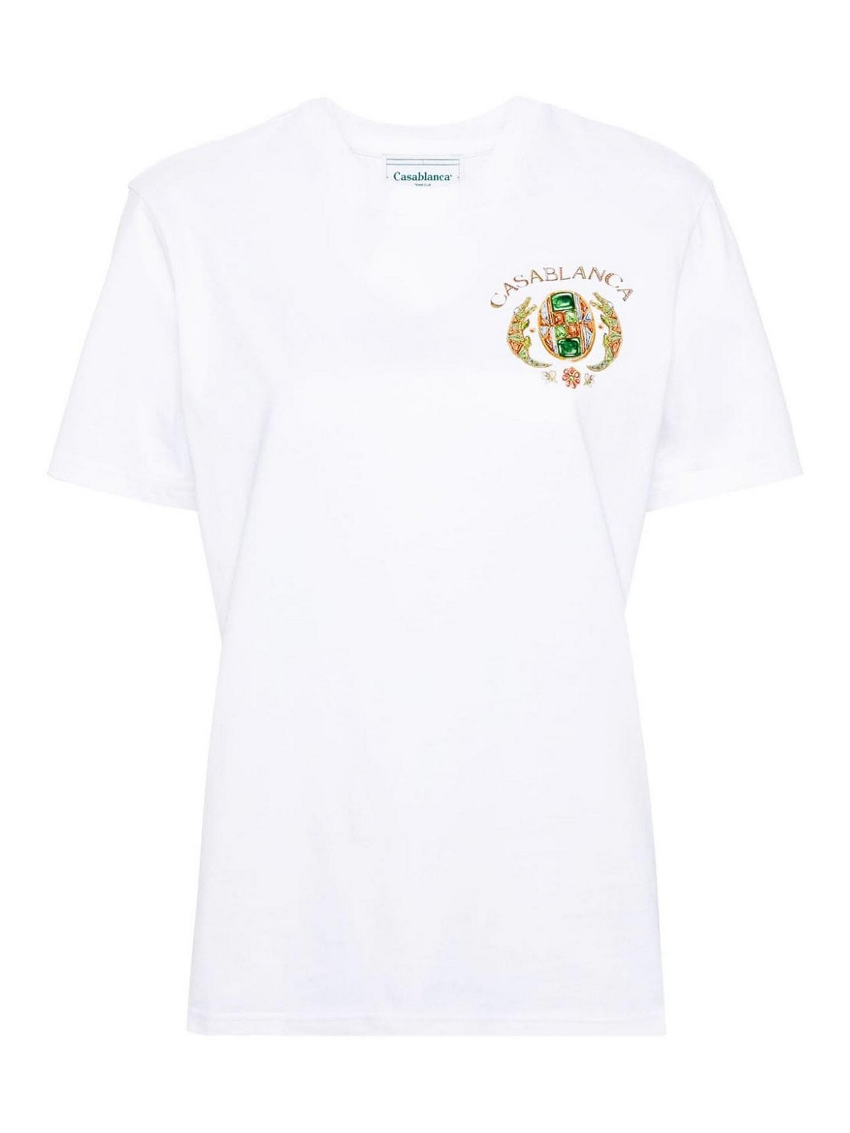 Shop Casablanca Joyaux Dafrique T-shirt In Blanco