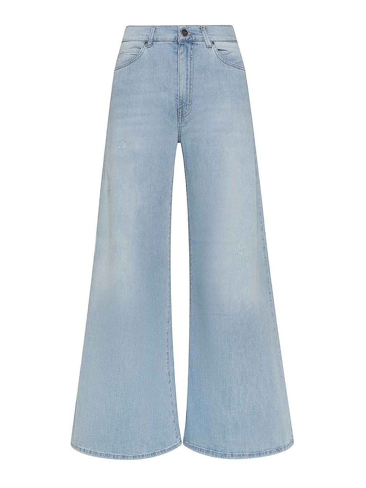 Shop Cigala's Wide Leg Jeans In Azul