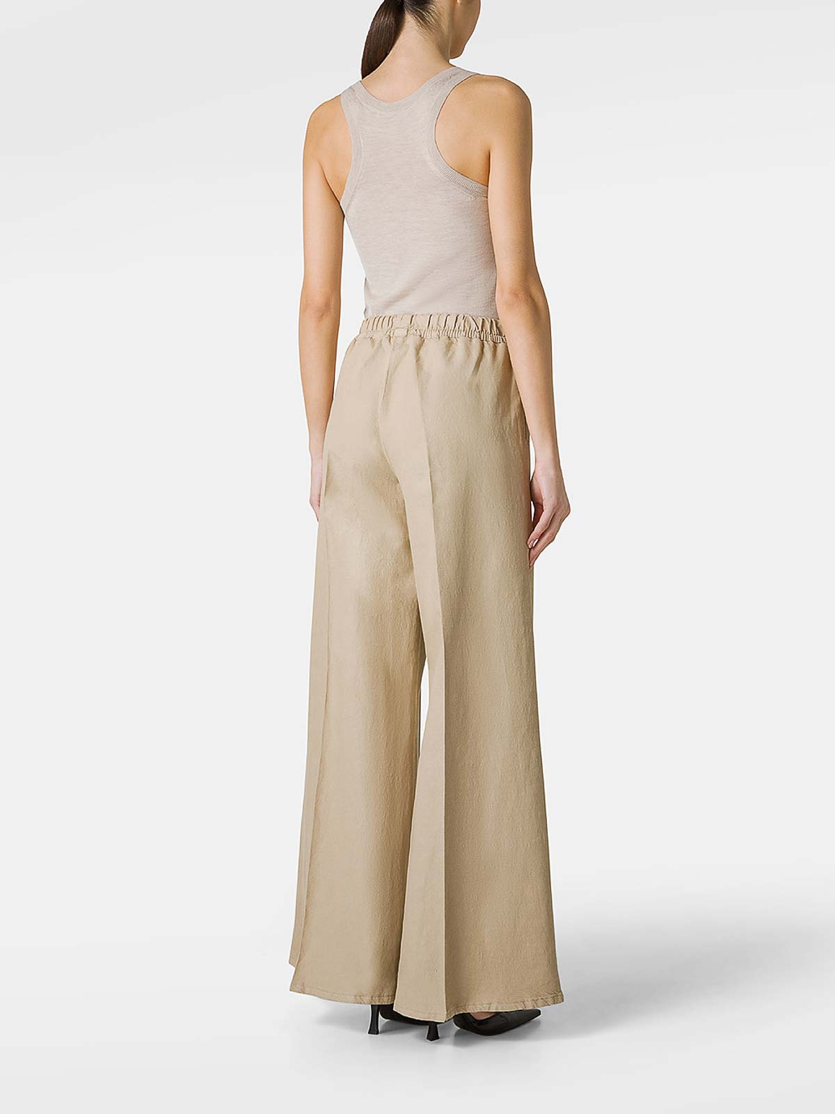 Shop Cigala's Straight Leg Trousers In Beis