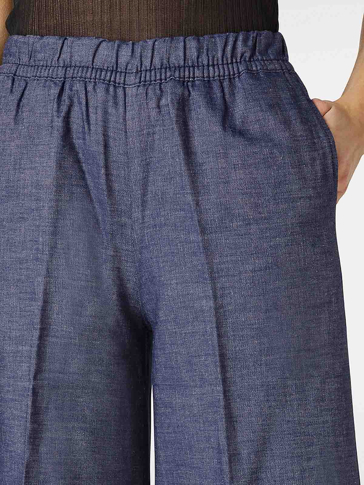 Shop Cigala's Straight Leg Trousers In Azul