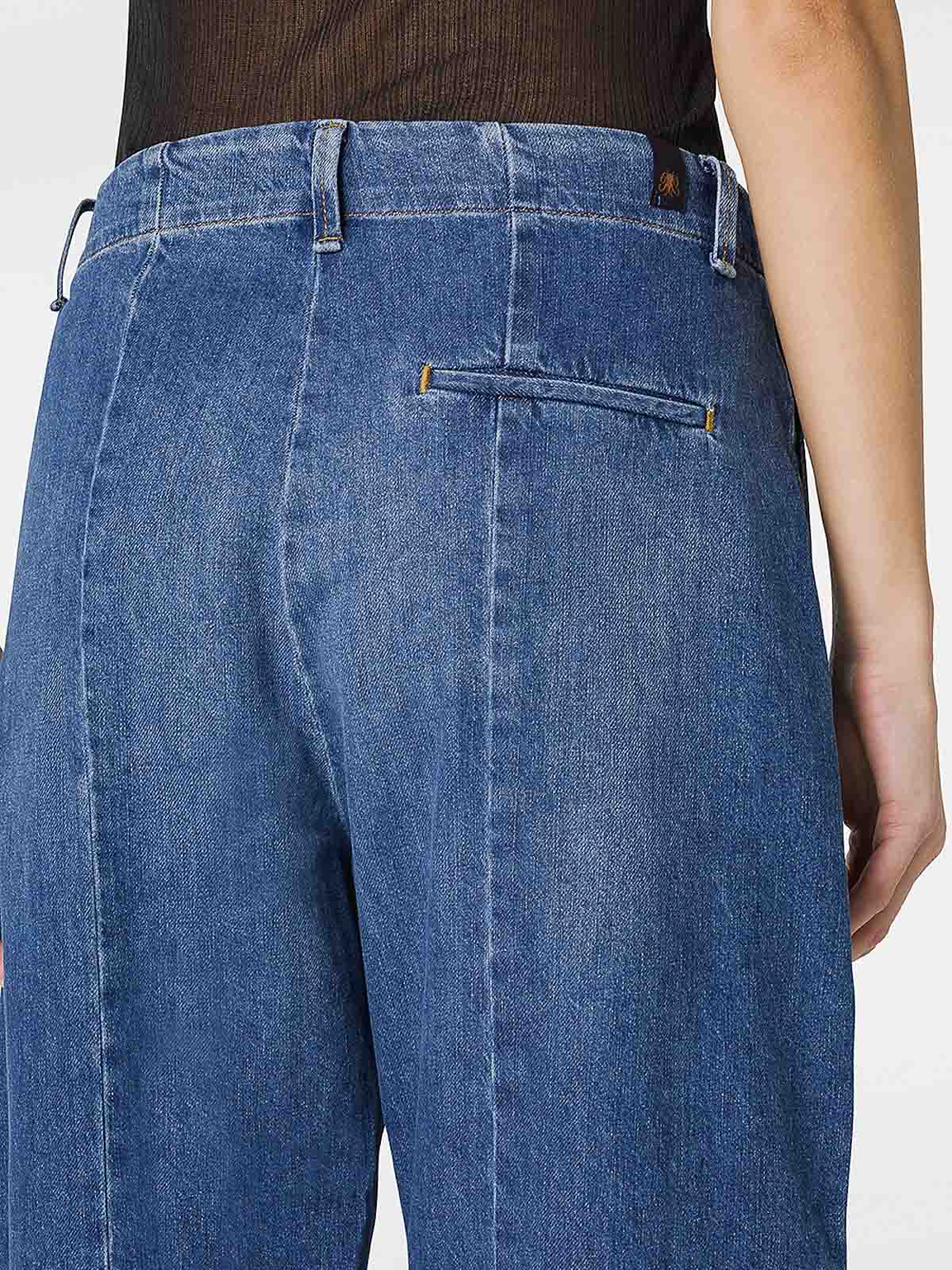Shop Cigala's Short Hem Jeans In Azul